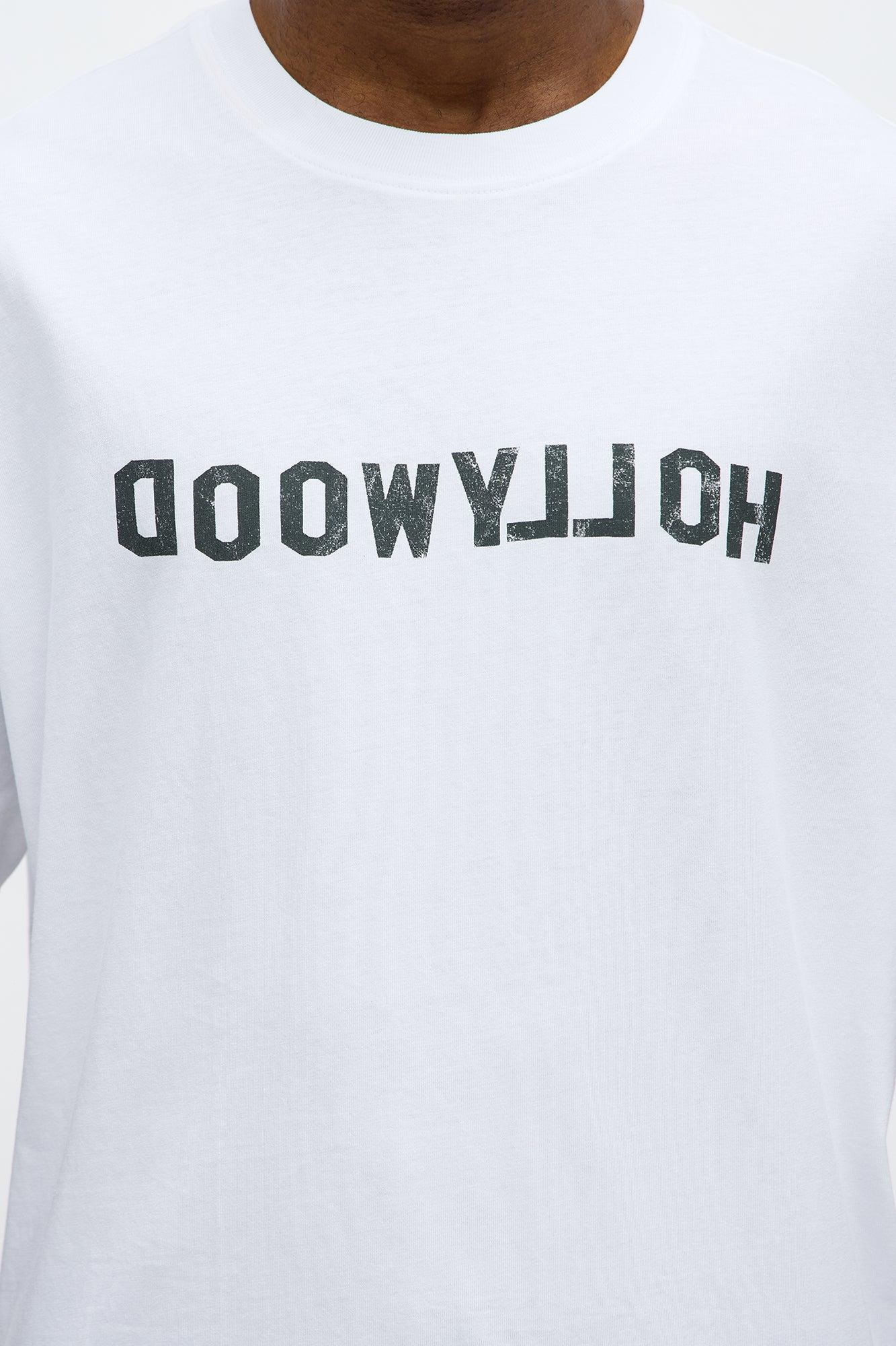 Hollyweird Sign Oversized Short Sleeve Tee - White Product Image