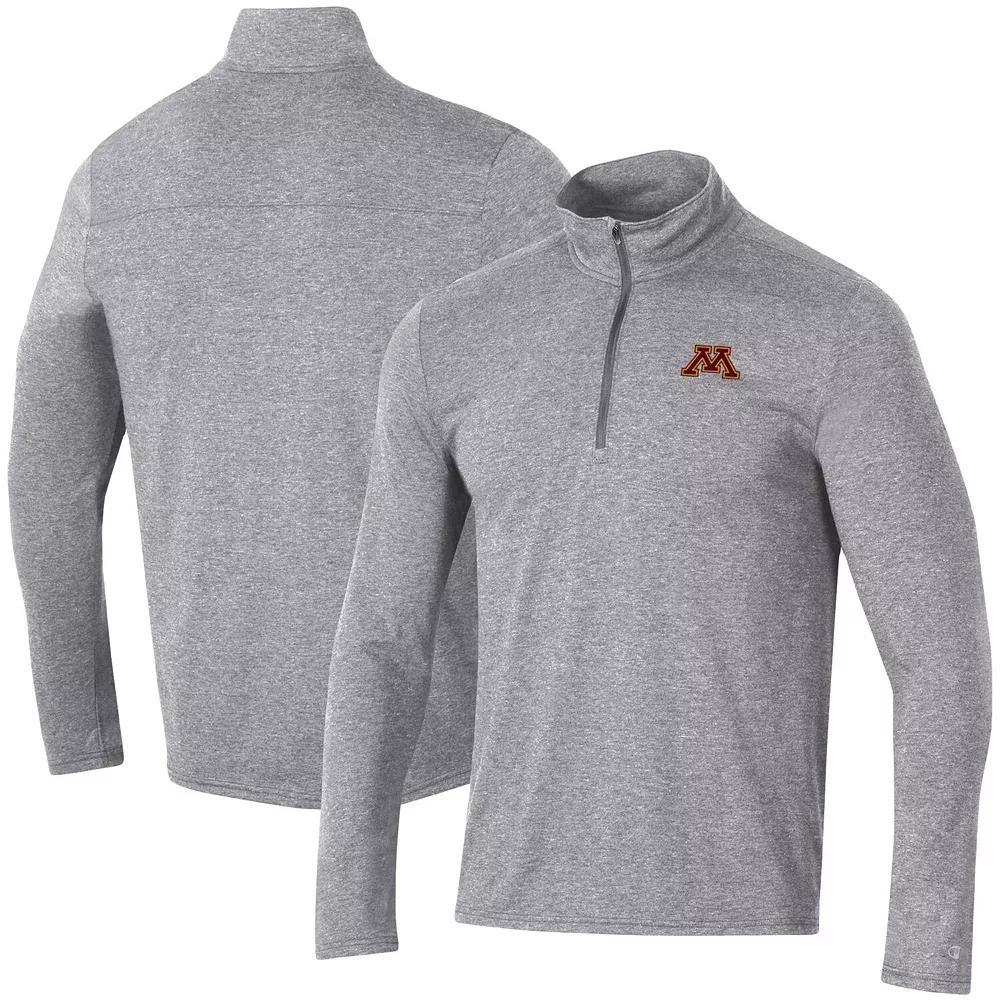 Men's Champion Heathered Gray Minnesota Golden Gophers Field Day Team Quarter-Zip Jacket, Size: Small, Grey Product Image
