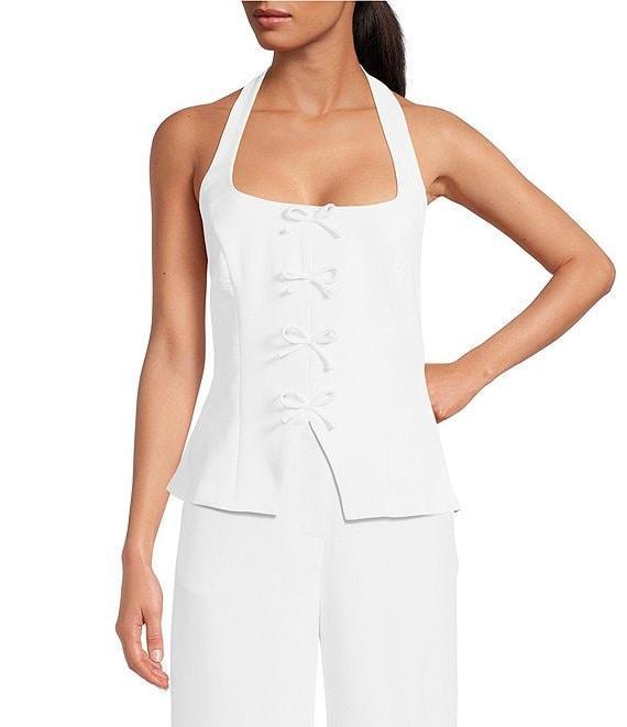 Lucy Paris Clenmentine Square Neck Sleeveless Bow Front Vest Product Image