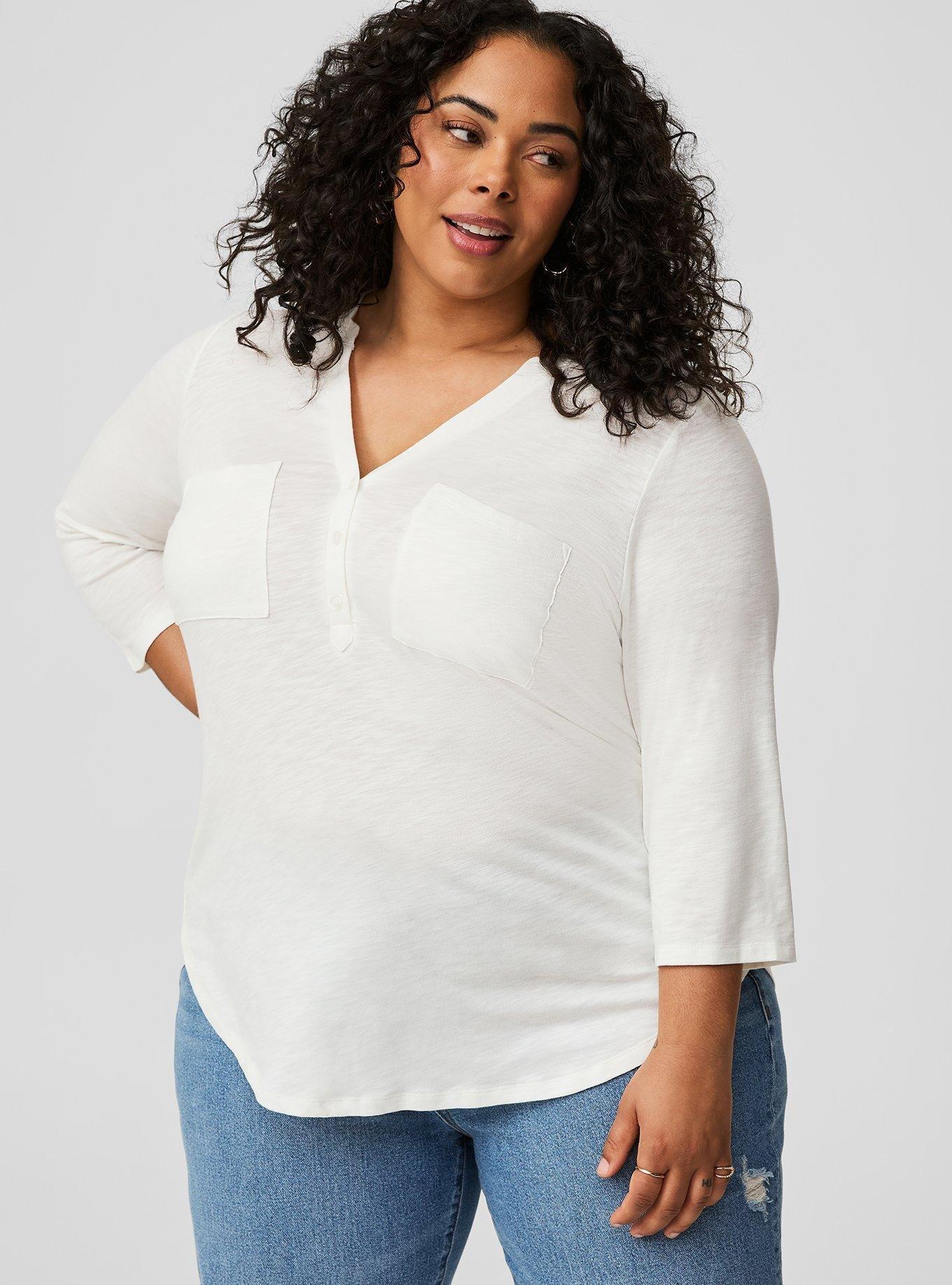 Vintage Slub V-Neck Top Product Image