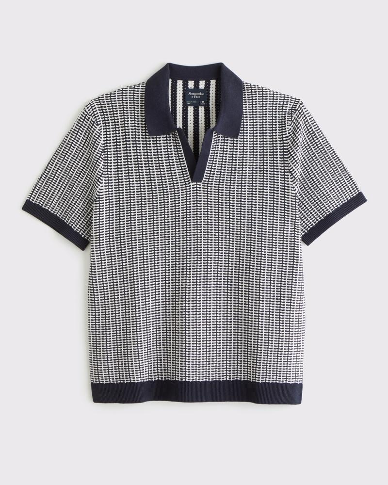 Classic Stitch Johnny Collar Sweater Polo Product Image