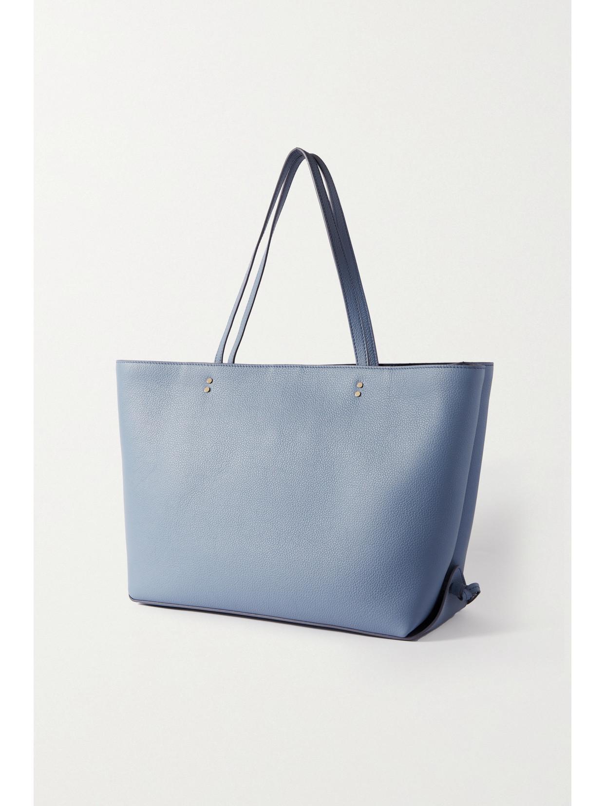 CHLOÉ Sense Textured-leather Tote In Shady Cobalt Product Image