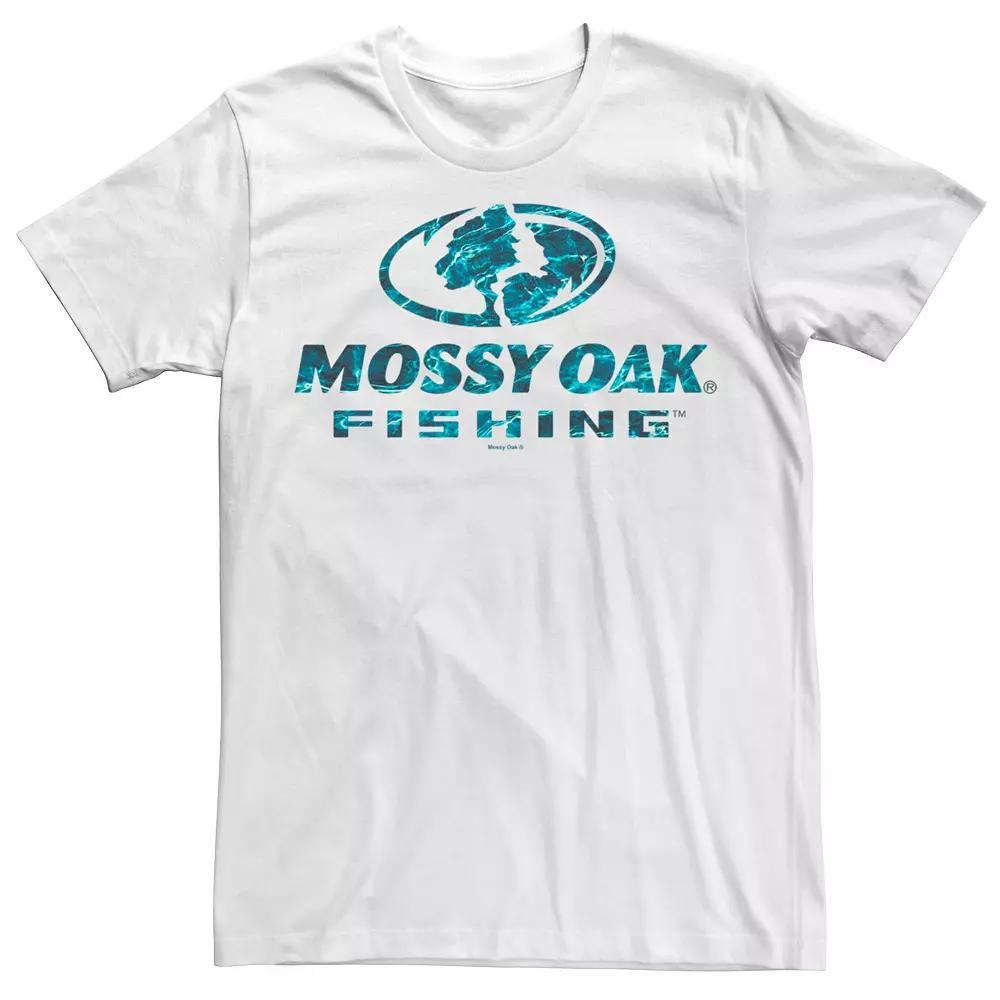 Men's Mossy Oak Fishing Blue Water Surface Logo Graphic Tee, Size: Medium, Athletic Grey Product Image