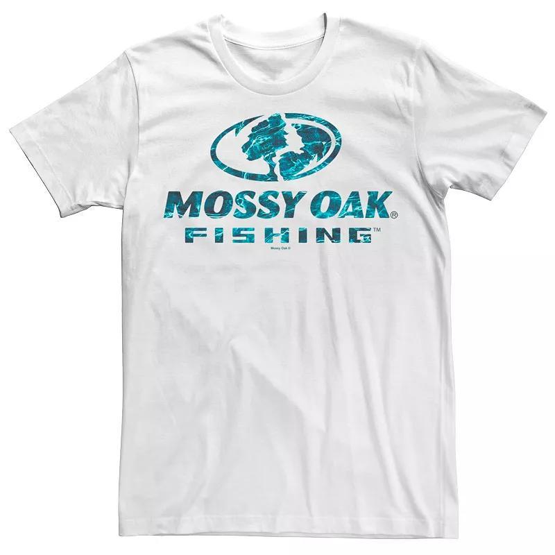 Men's Mossy Oak Fishing Blue Water Surface Logo Graphic Tee, Size: Medium, Athletic Grey Product Image