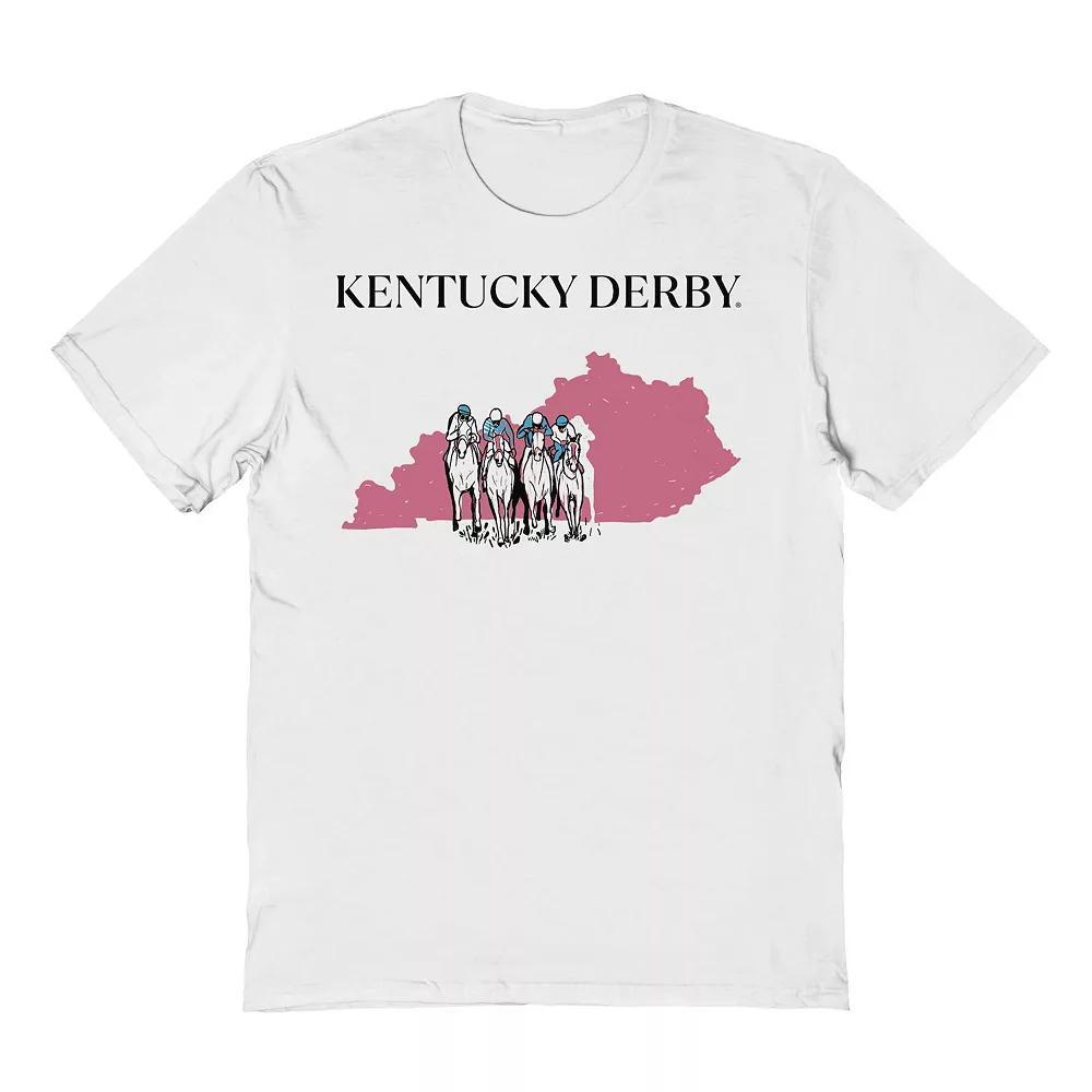 Men's Kentucky Derby Horizontal Logo Graphic T-Shirt, Size: XXL, White Product Image