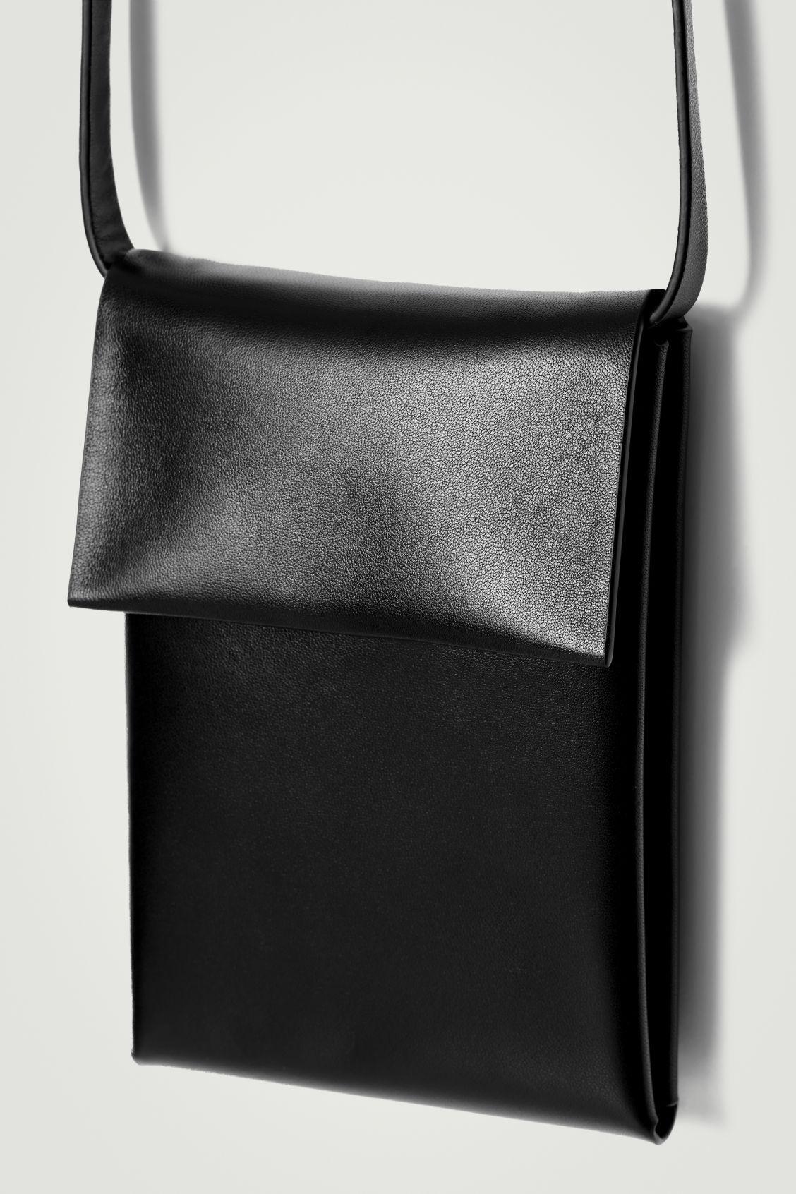 FOLDED CROSSBODY PHONE POUCH - LEATHER Product Image