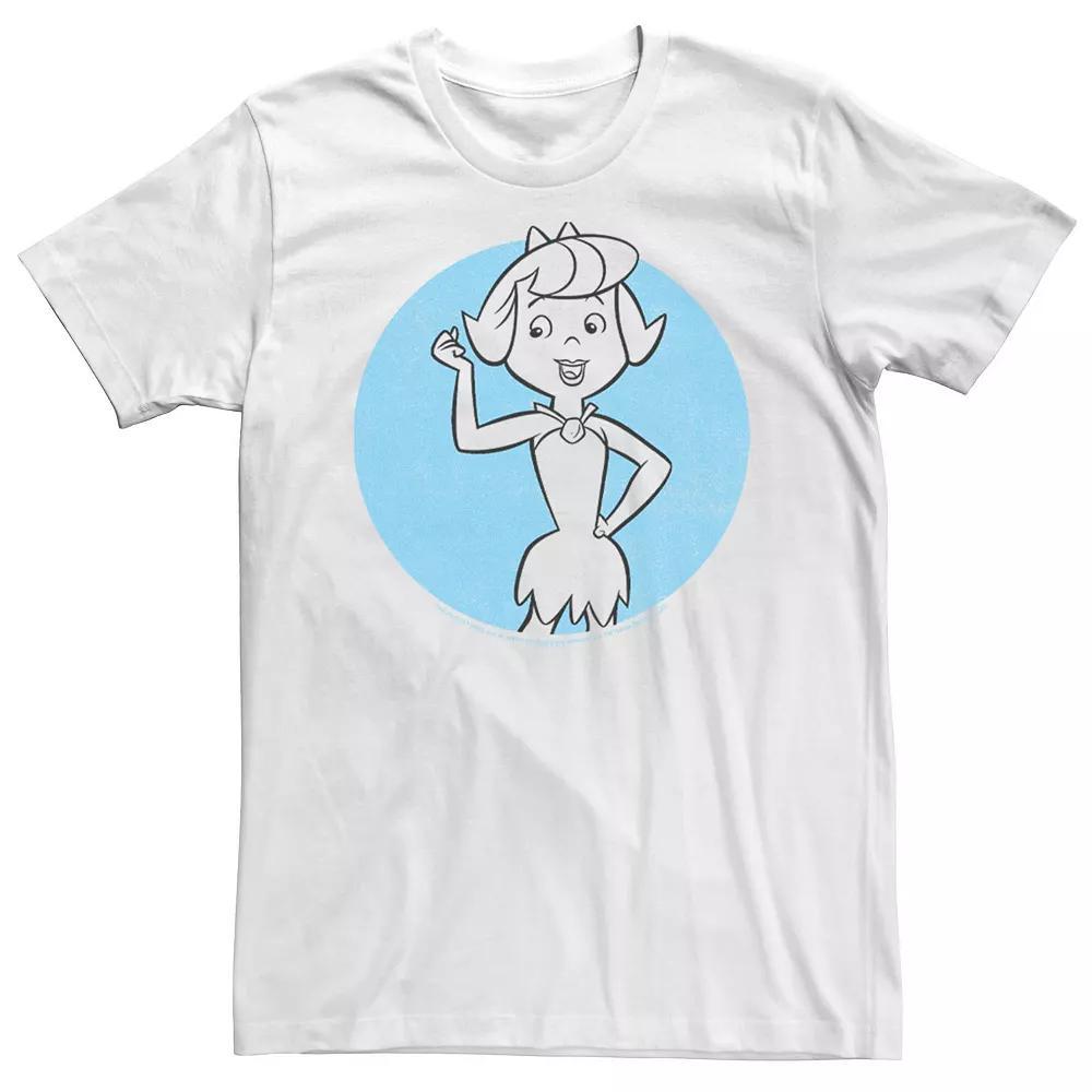 Men's The Flintstones Betty Circle Portrait Tee, Size: 3XL, White Product Image