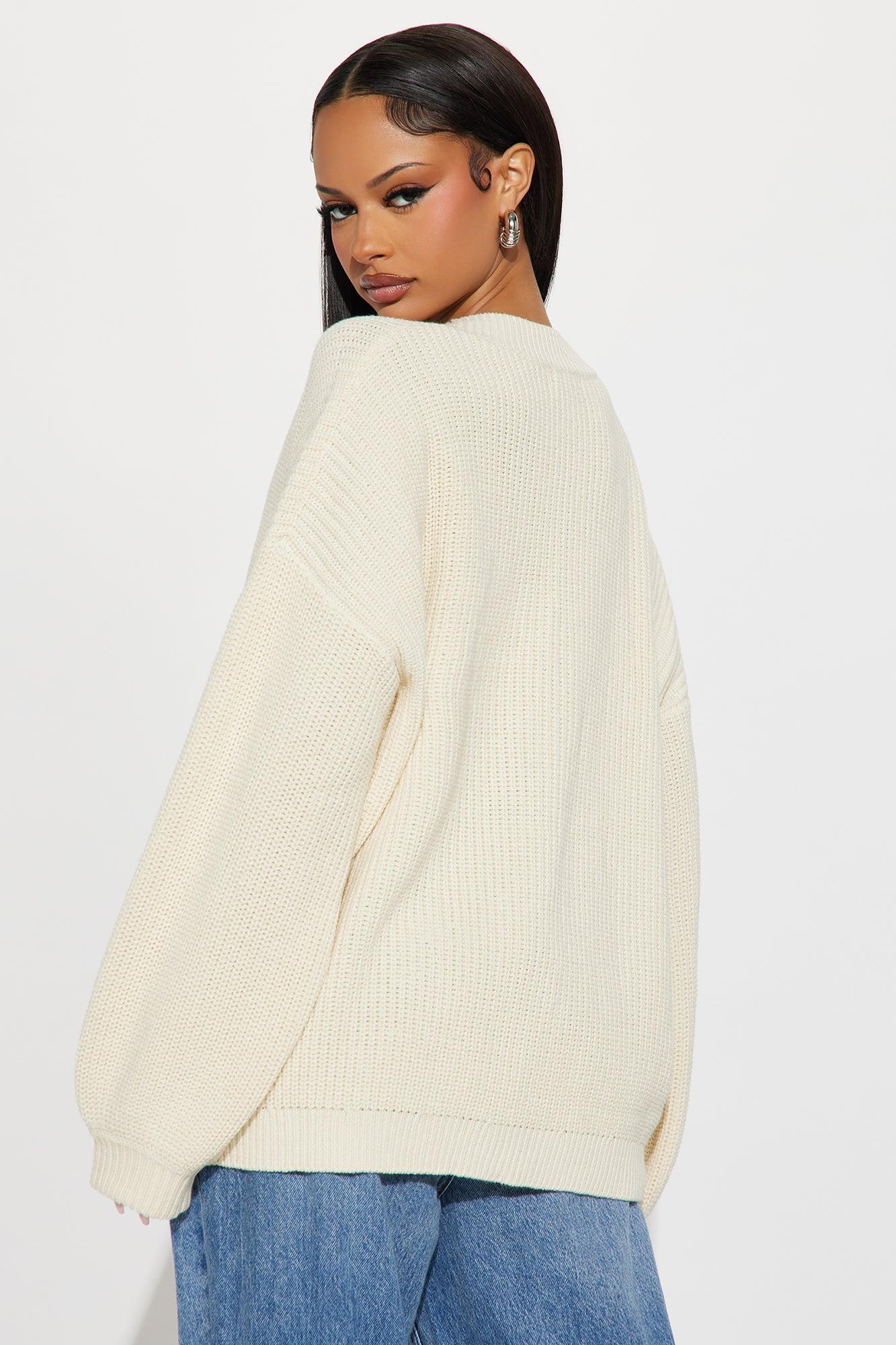Be My Boyfriend Cardigan - Cream Product Image