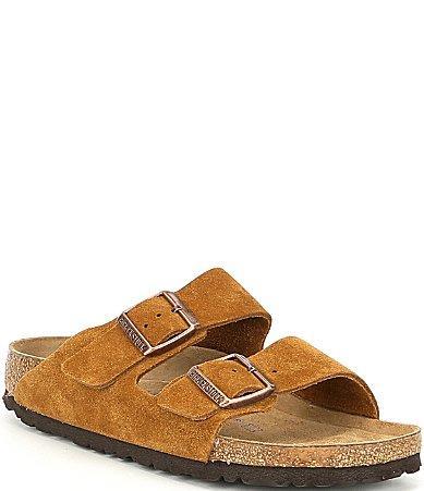Birkenstock Womens Arizona Soft Footbed Suede Slip On Sandals Product Image