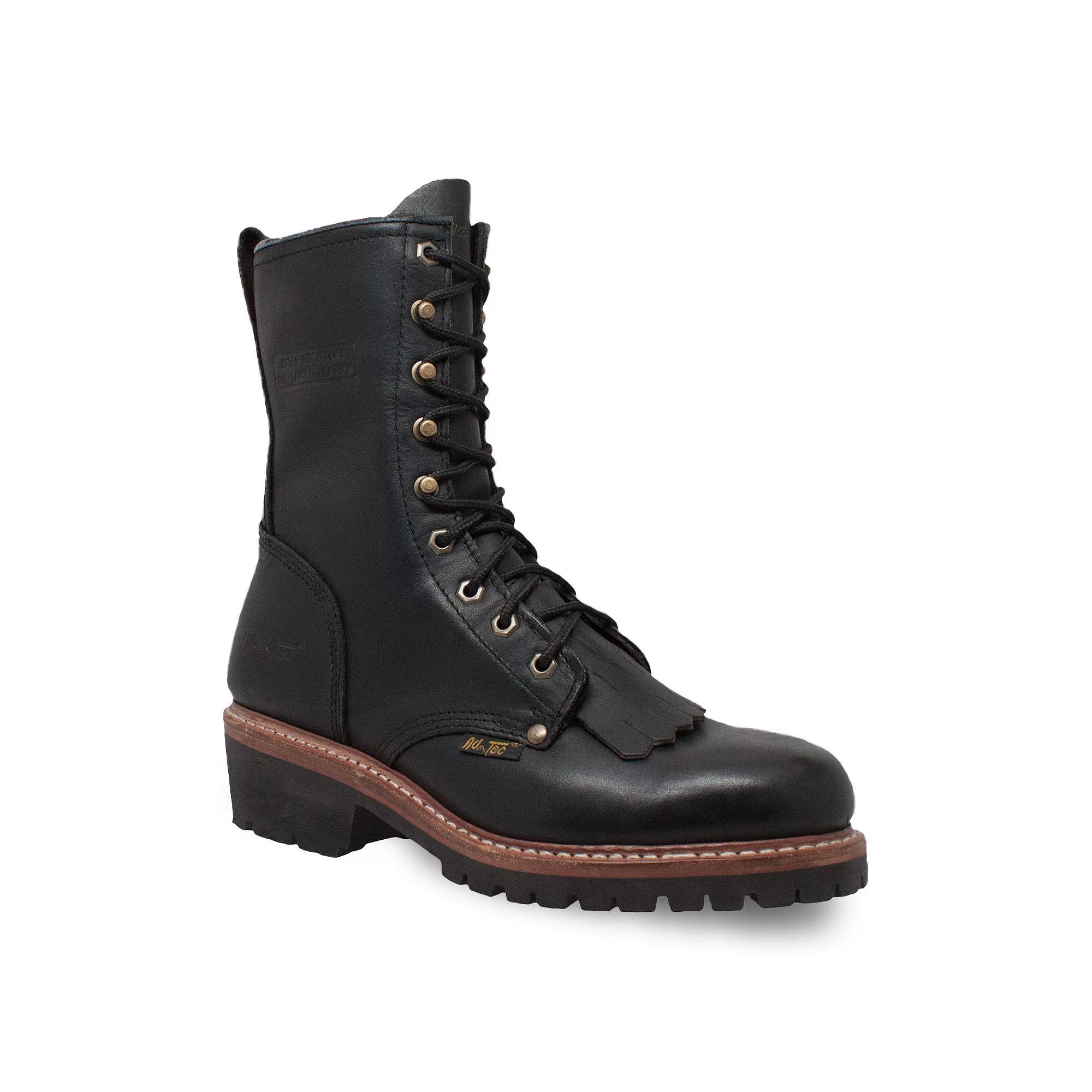 AdTec Fireman Men's Water Resistant Logger Work Boots, Size: 7, Black Product Image