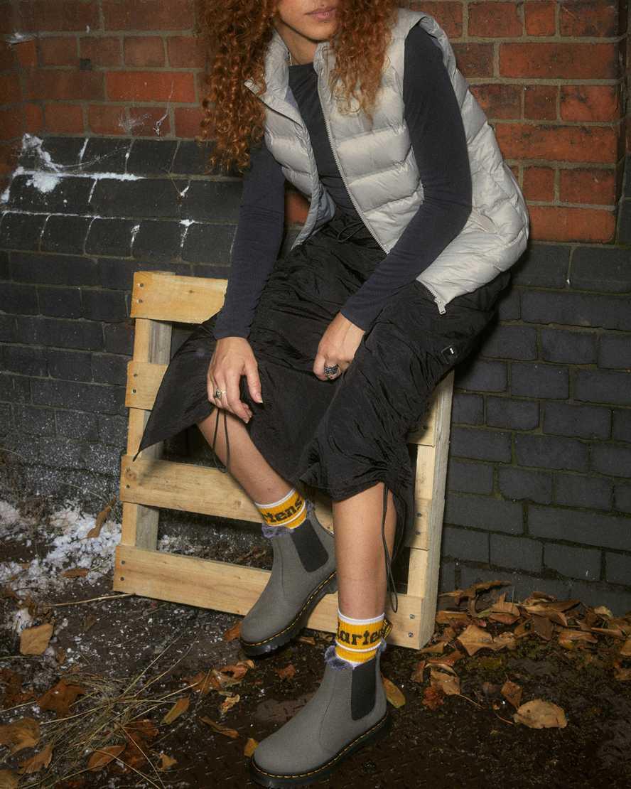 Dr. Martens Womens Leonore Faux Fur Lined Chelsea Boots Product Image