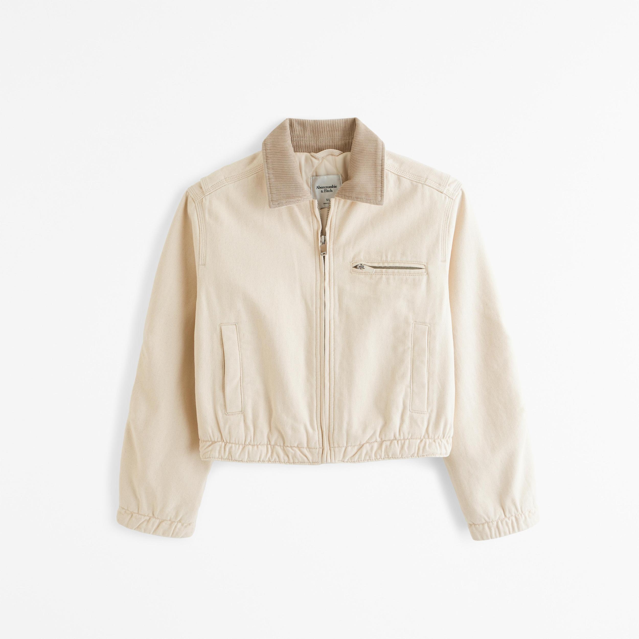Cropped Twill Workwear Jacket Product Image