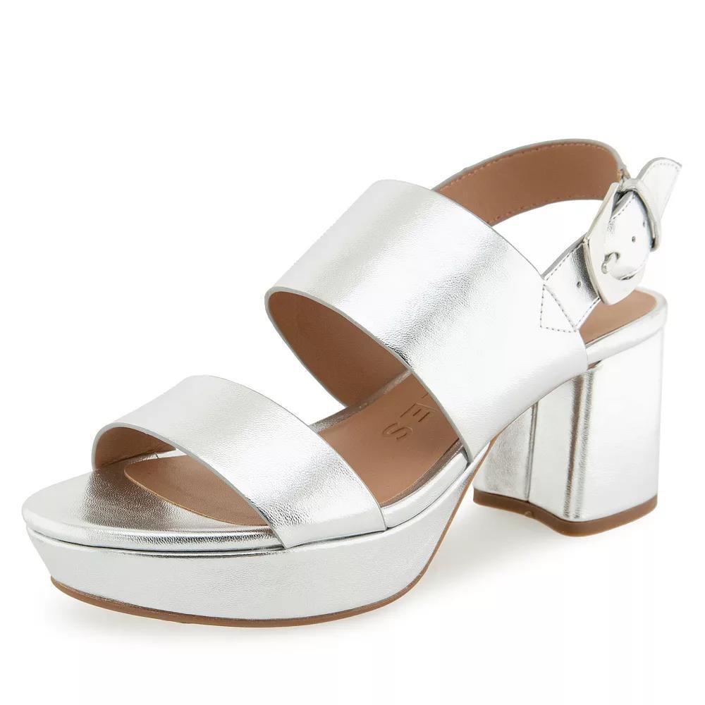 Aerosoles Camilia Women's Platform Sandals, Size: 9 Wide, Silver Grey Napp Product Image