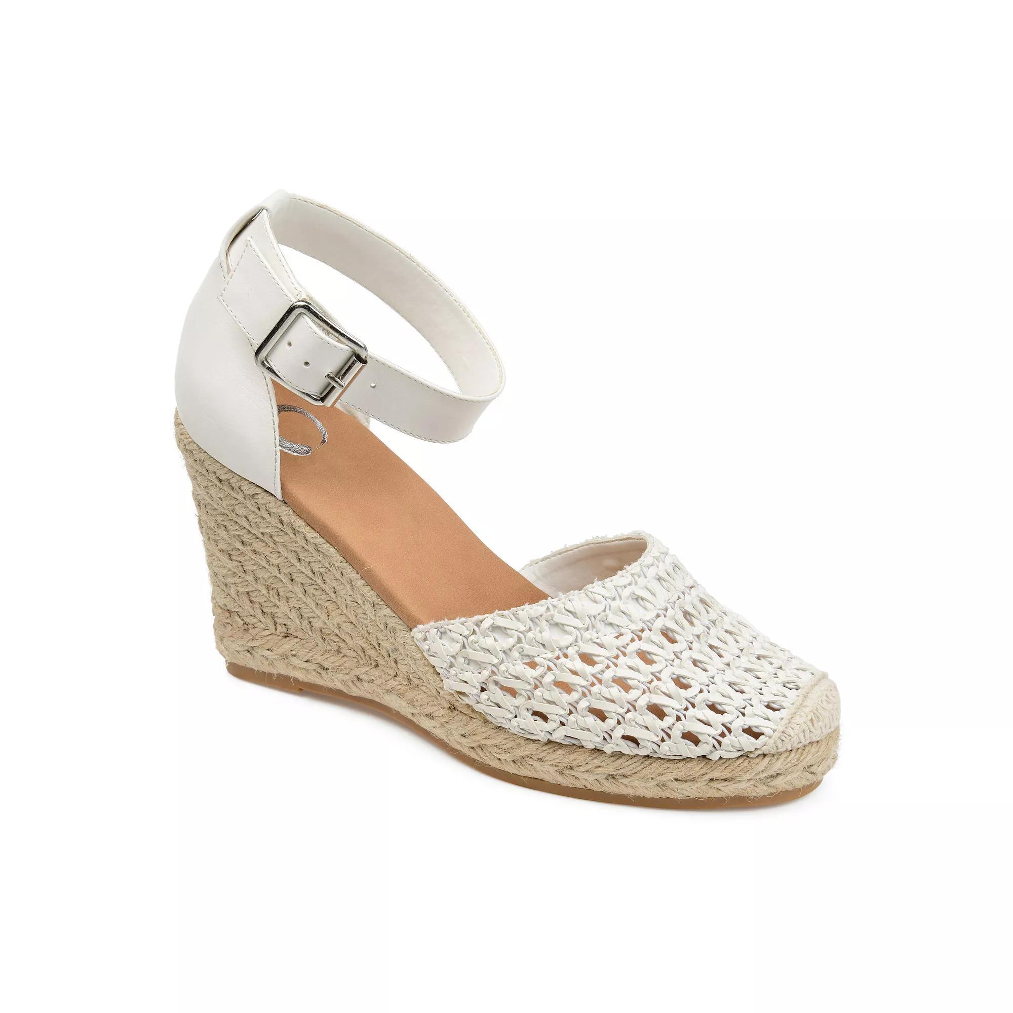 Journee Sierra Women's Wedge Sandals, Size: 10, White Product Image