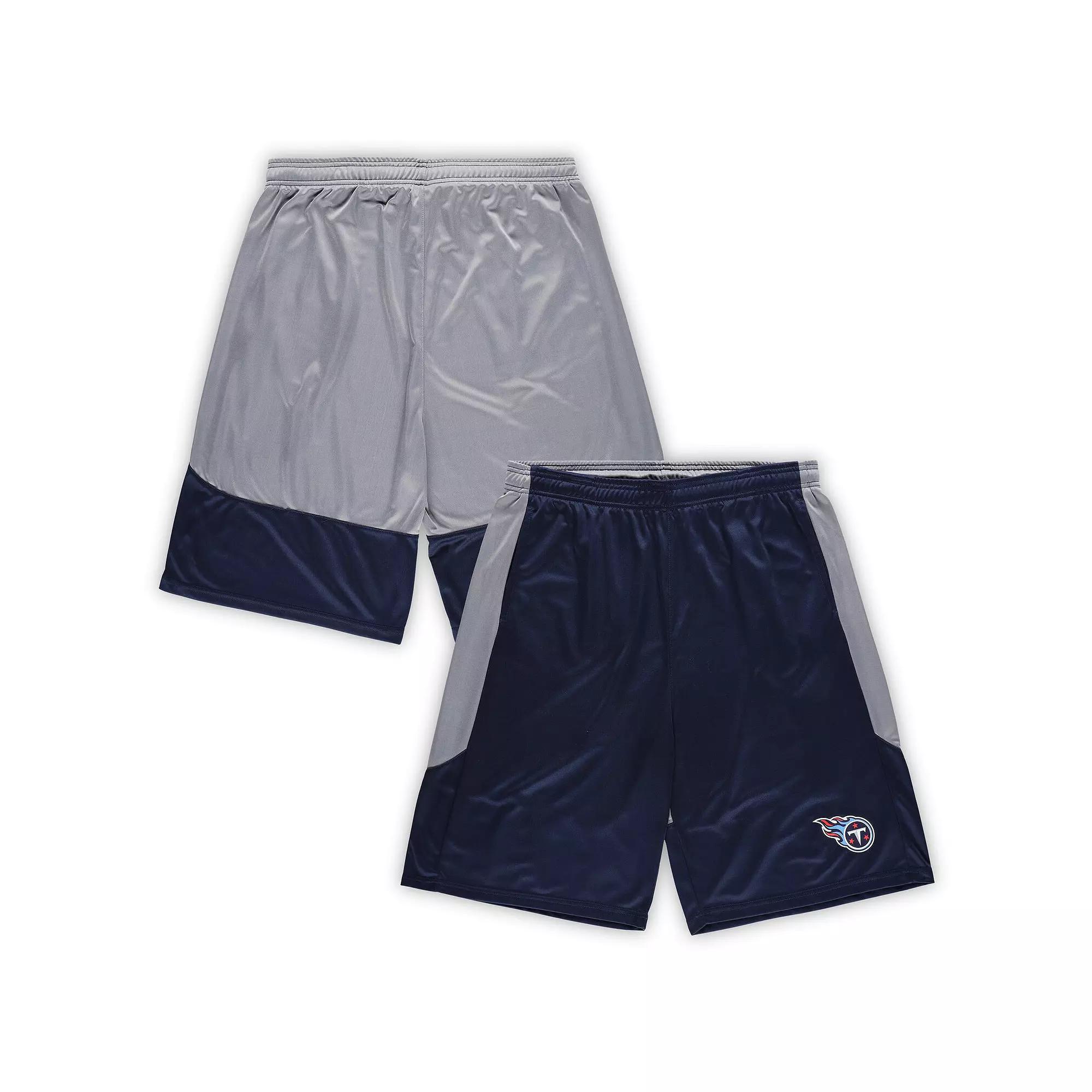 Men's Fanatics Navy Tennessee Titans Big & Tall Team Logo Shorts, Size: 4XB, Blue Product Image