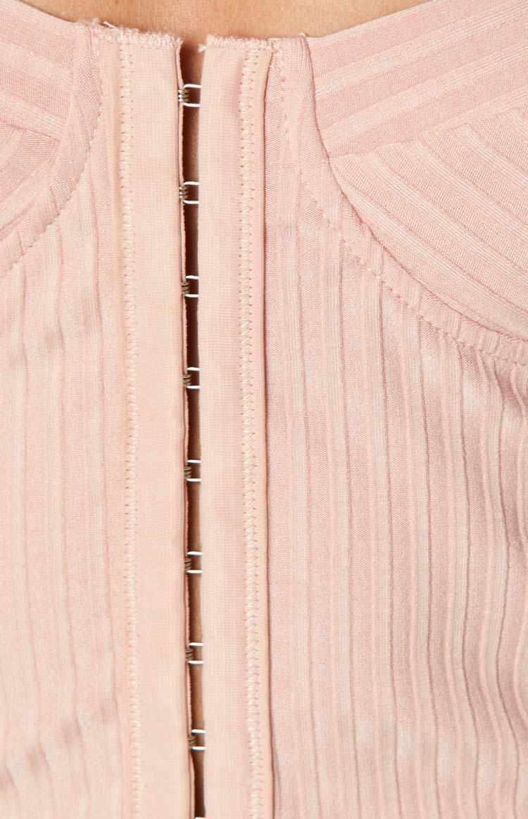 Kala Pink Rib Corset Top Product Image