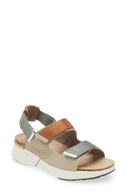 Naot Odyssey (Beige Lizard Leather/Soft Chestnut Leather/Soft Silver Leather) Women's Shoes Product Image