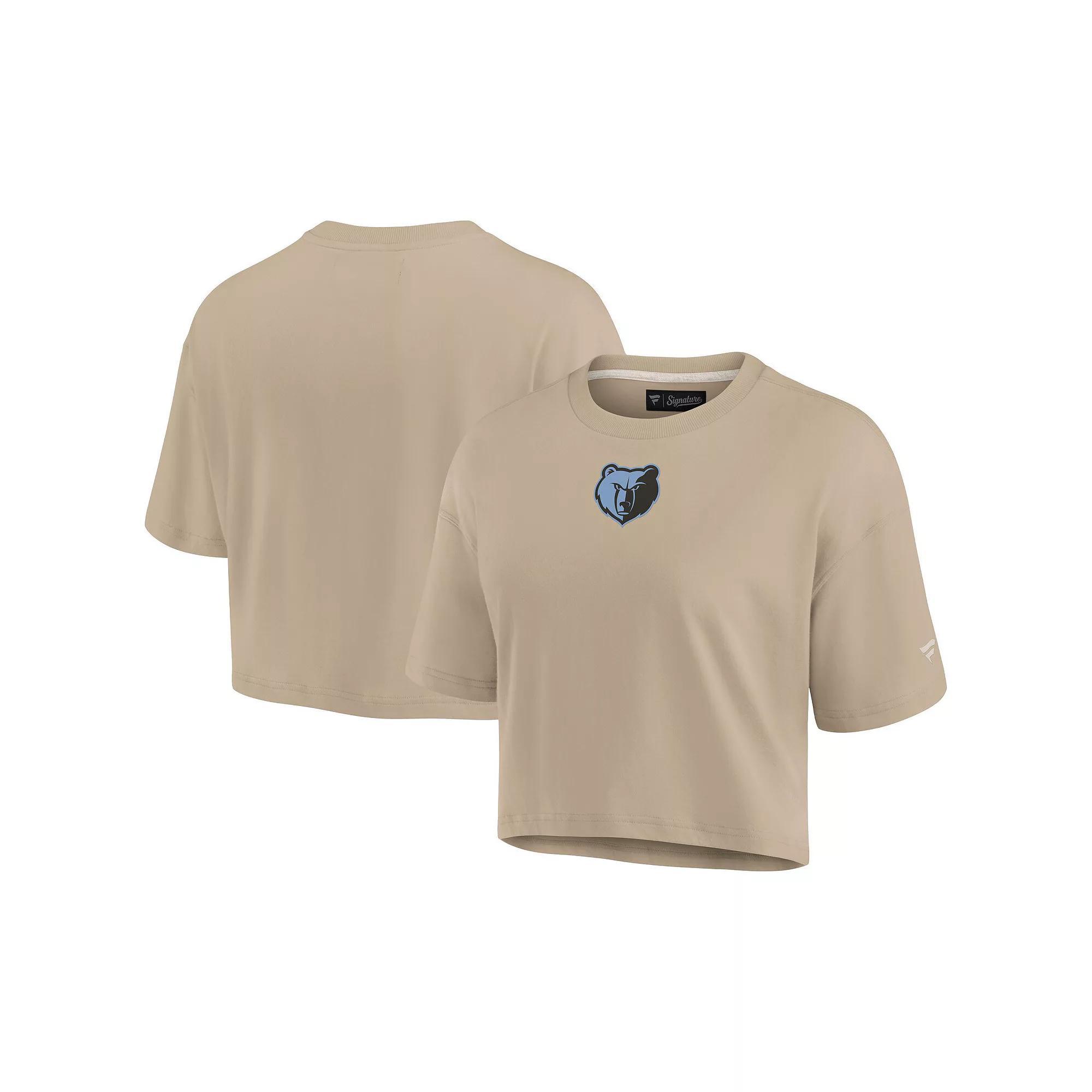 Womens Fanatics Signature Khaki New Orleans Pelicans Elements Super Soft Boxy Cropped T-Shirt Product Image