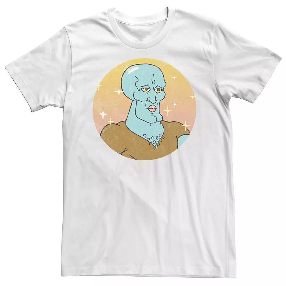 Men's SpongeBob SquarePants Handsome Squidward Portrait Tee, Size: Medium, White Product Image