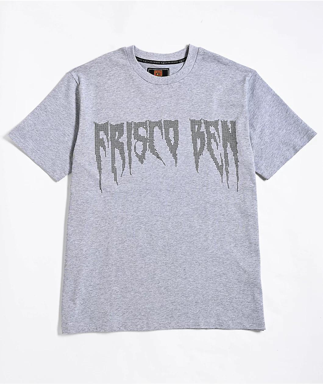 FB County Rhinestone Heavyweight Grey T-Shirt Product Image