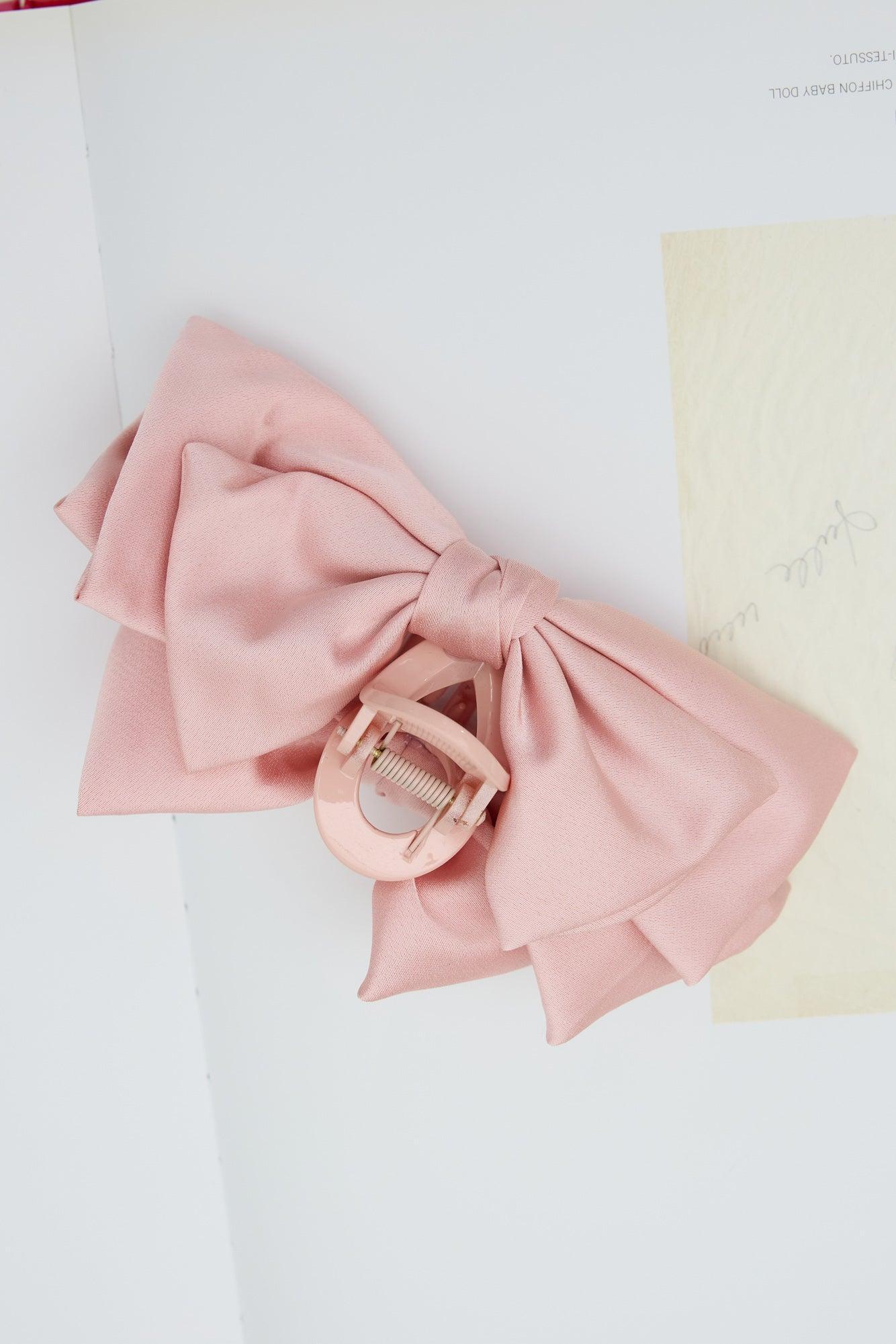 Fancy Bow Claw Clip Pink Product Image