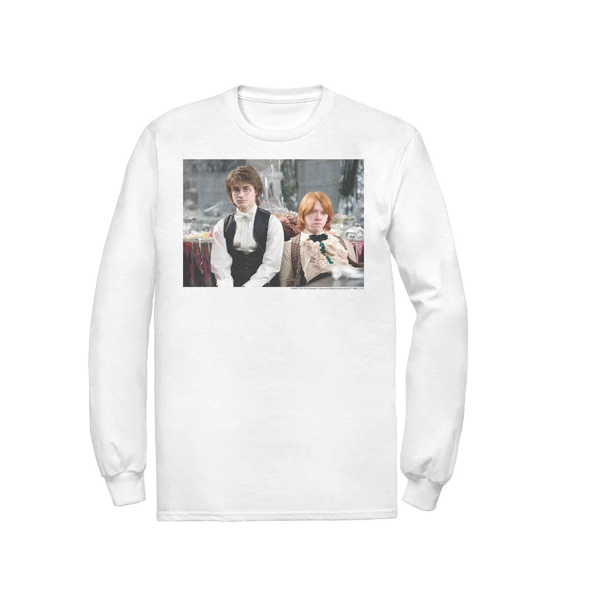 Men's Goblet Of Fire Harry And Ron Photo Real Tee, Size: Medium, White Product Image
