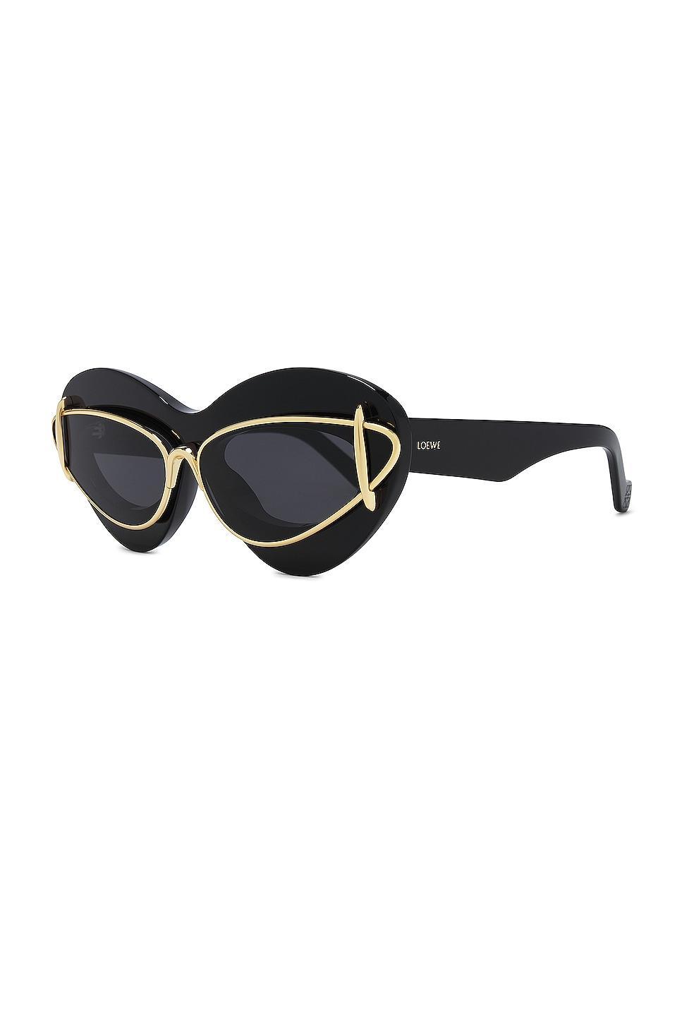 Loewe Double Frame Sunglasses in Black Product Image