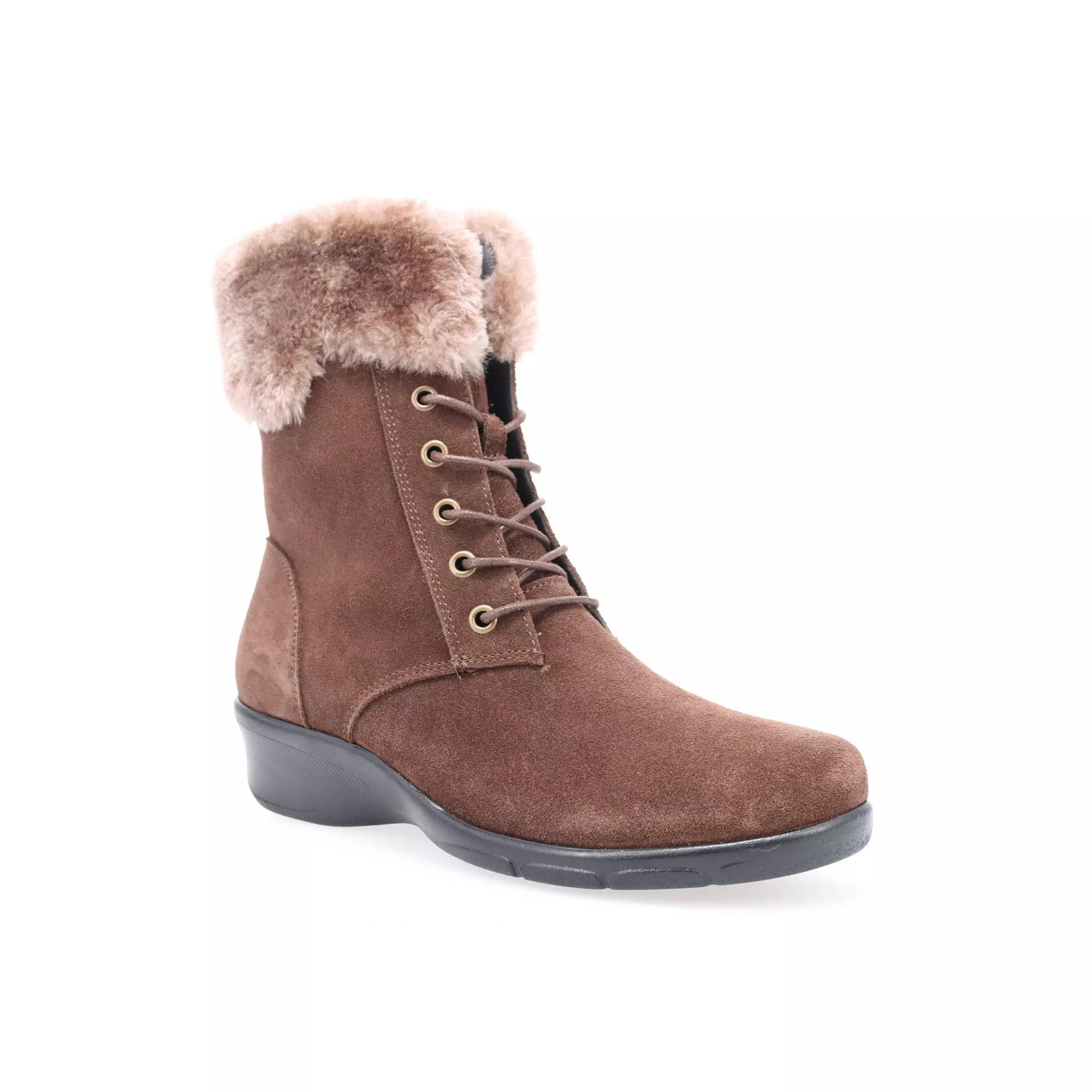 Propet Winslow Women's Suede Winter Boots, Size: 11 Wide, Brown Product Image