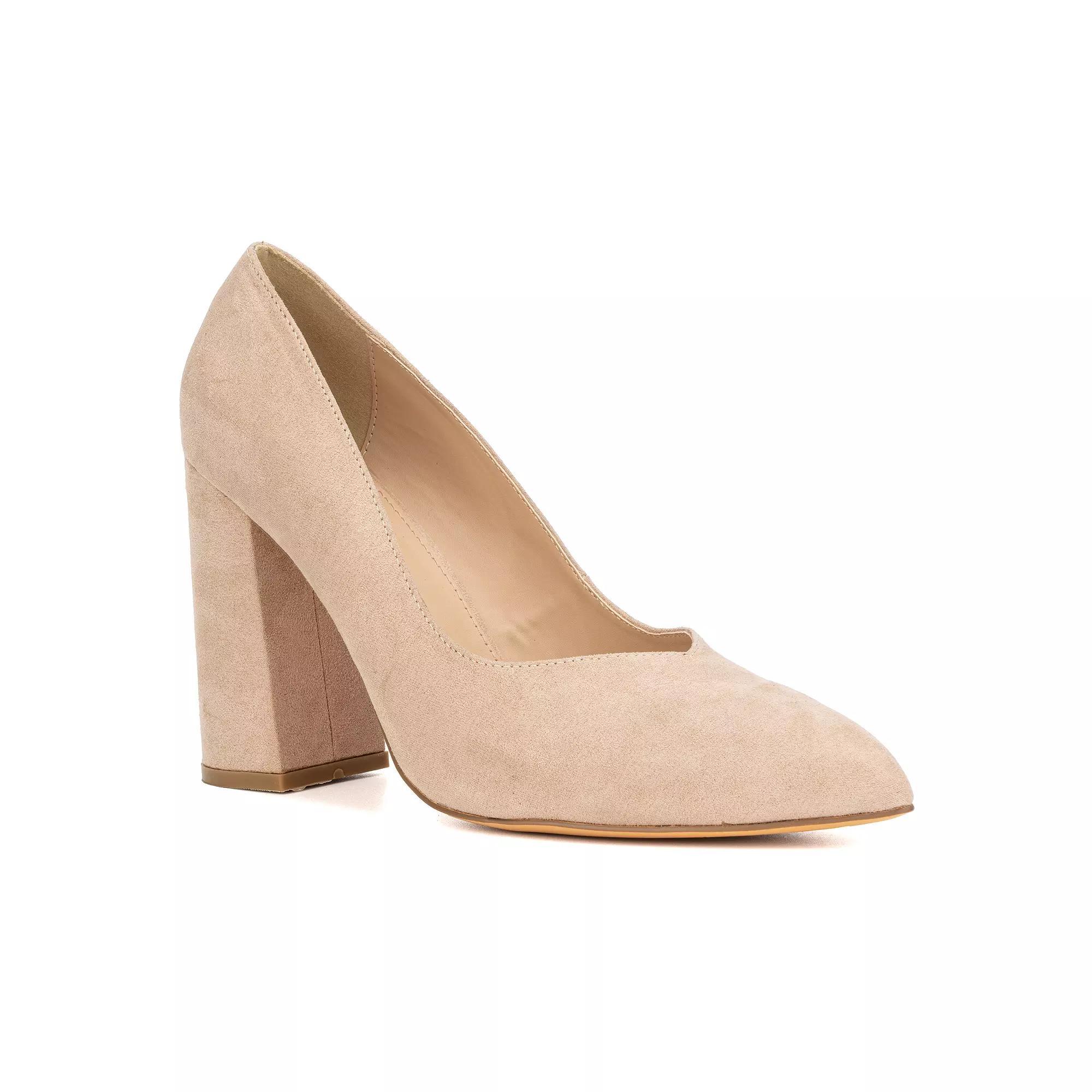 Fashion to Figure Penelope Women's Pumps, Size: 14 Wide, Beige Product Image