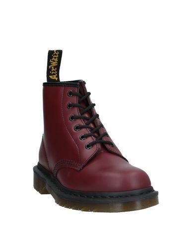DR. MARTENS' 1460 Combat Boots In Bordeaux Leather In Cherry Red Product Image
