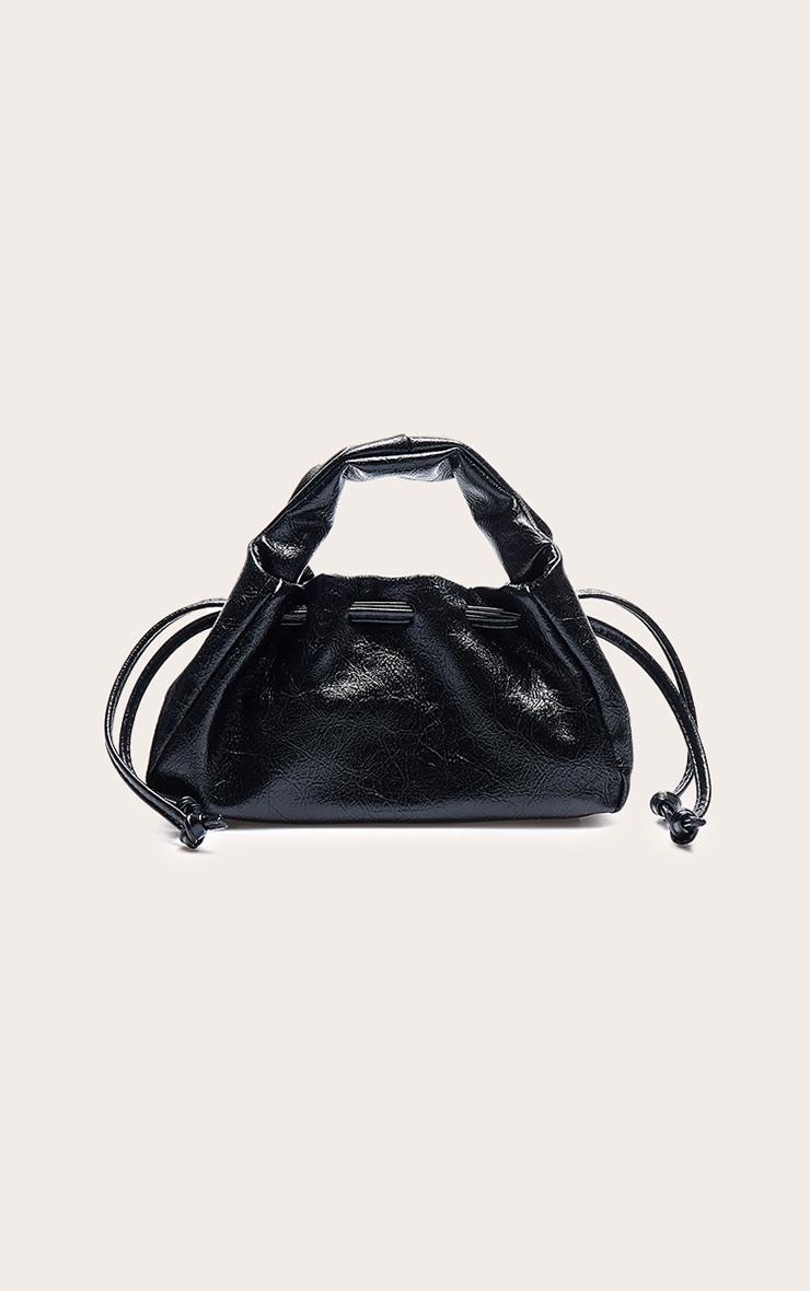 Black PU Drawstring Mini Bag Product Image