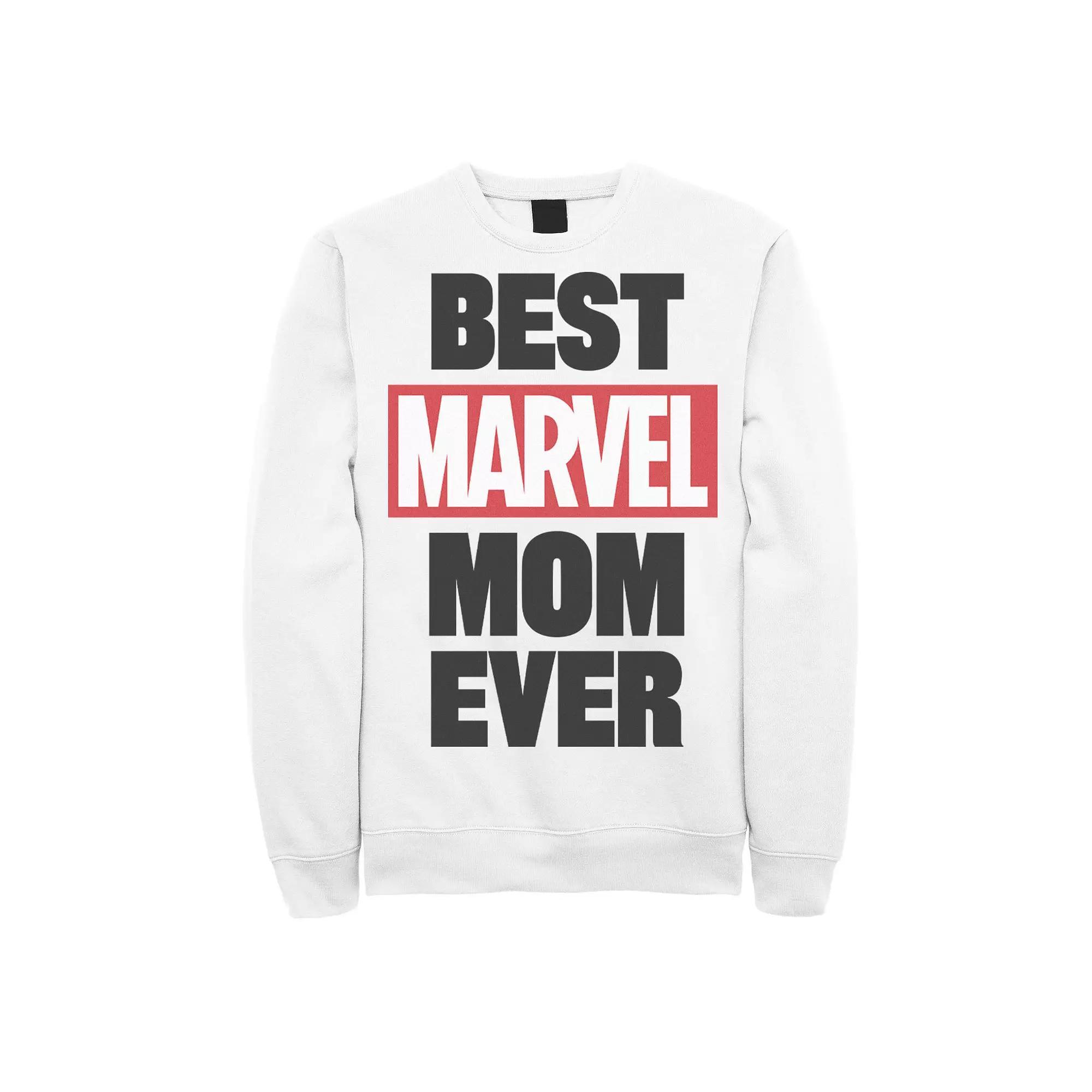Men's Marvel Best Marvel Mom Sweatshirt, Size: Small, White Product Image
