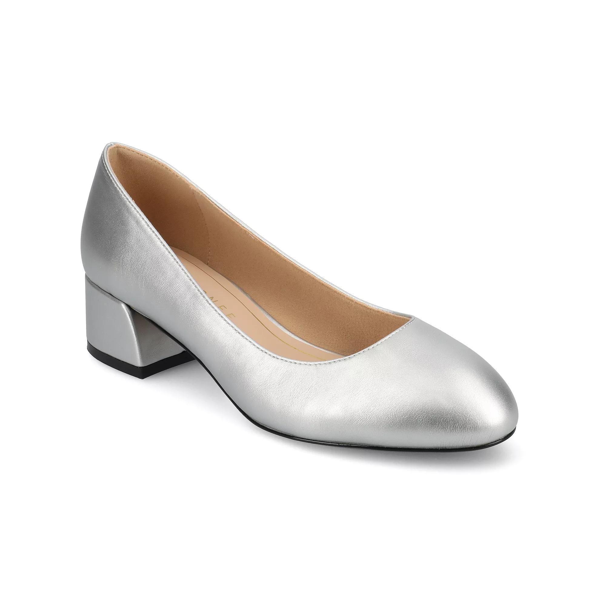 Journee Medium and Wide Width Saarii Womens Slip-On Block Heel Pumps Product Image