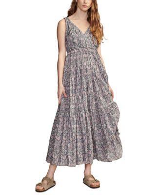 Lucky Brand Womens Beachy Breezy Cotton Maxi Dress Product Image