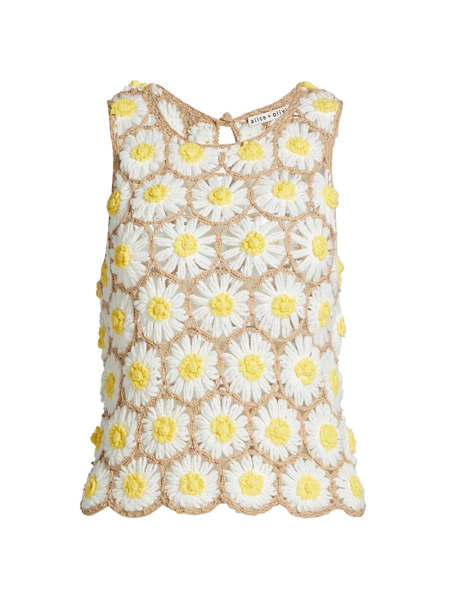 Womens Reva Daisy Crochet Shell Product Image