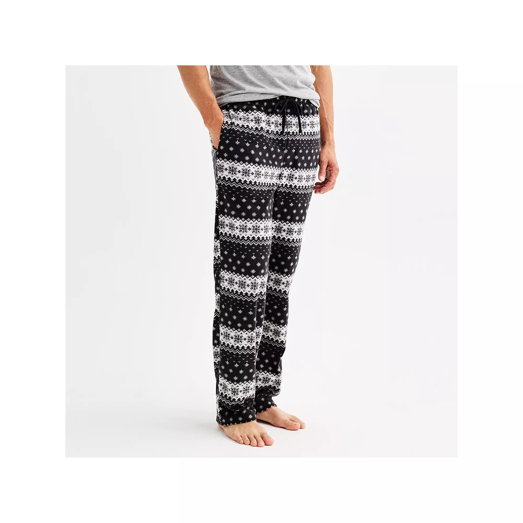 Men's Sonoma Goods For Life® Microfleece Pajama Pants, Size: XL, Snow Mountain Gray Product Image