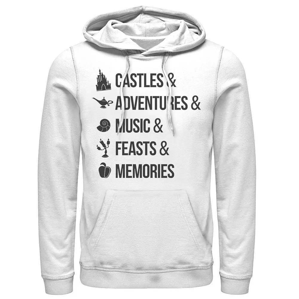 Disney's Iconic Princess Men's White Font Pullover Hoodie, Size: Small Product Image