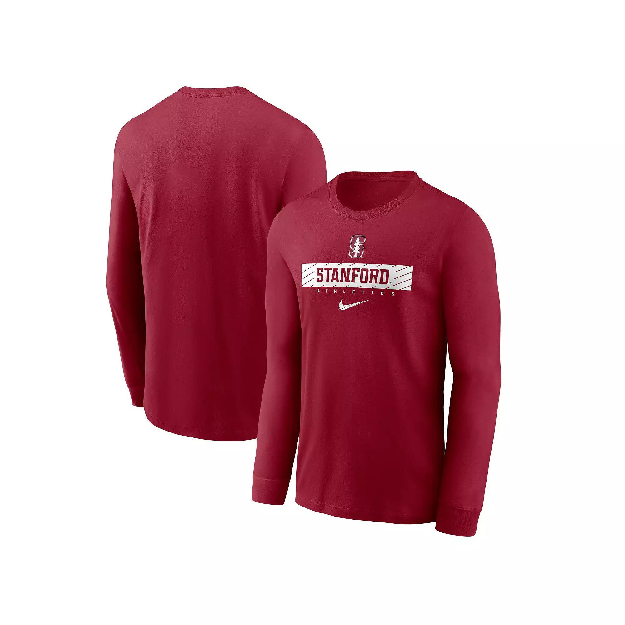 Men's Nike Cardinal Stanford Cardinal 2024 Sideline Legend Performance Long Sleeve T-Shirt, Size: Medium, Red Product Image