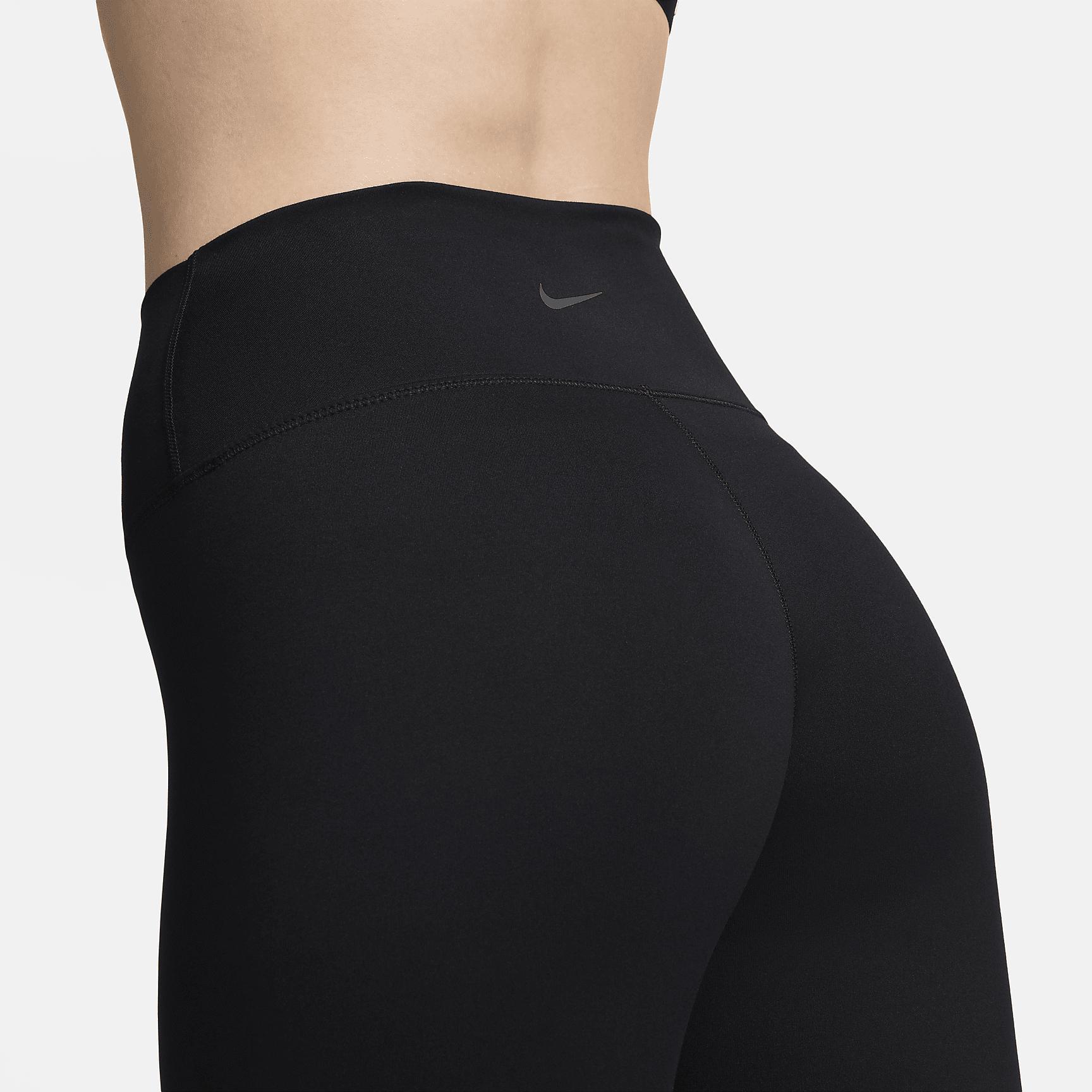 Nike Womens One Dri-FIT High-Waisted Crop Leggings in Black Product Image