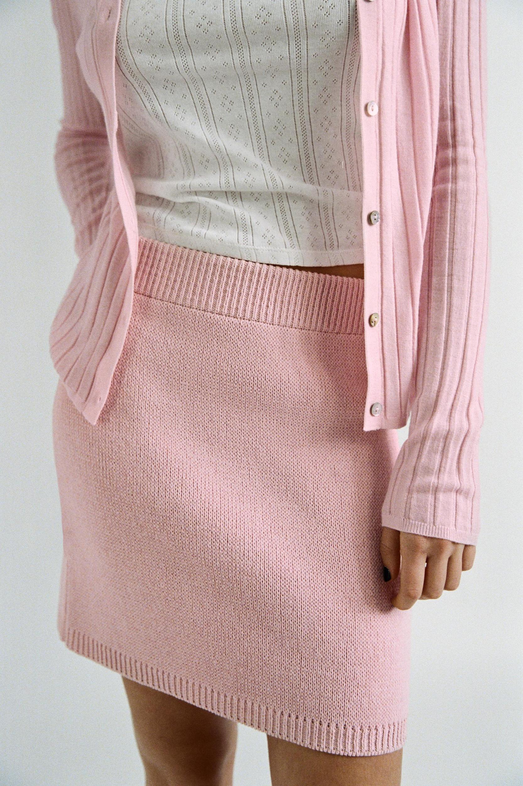 PLAIN KNIT MINI SKIRT Product Image