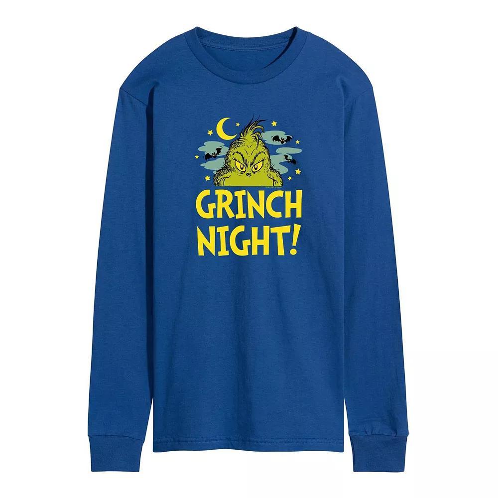 Mens Dr. Seuss Grinch Night Long Sleeve Graphic Tee Product Image