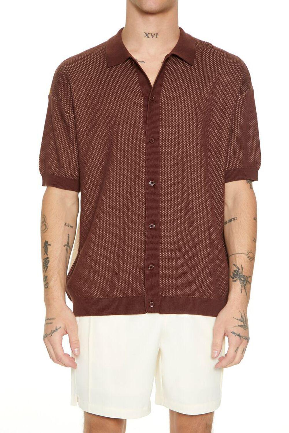 Embroidered Sweater-Knit Shirt | Forever 21 Product Image