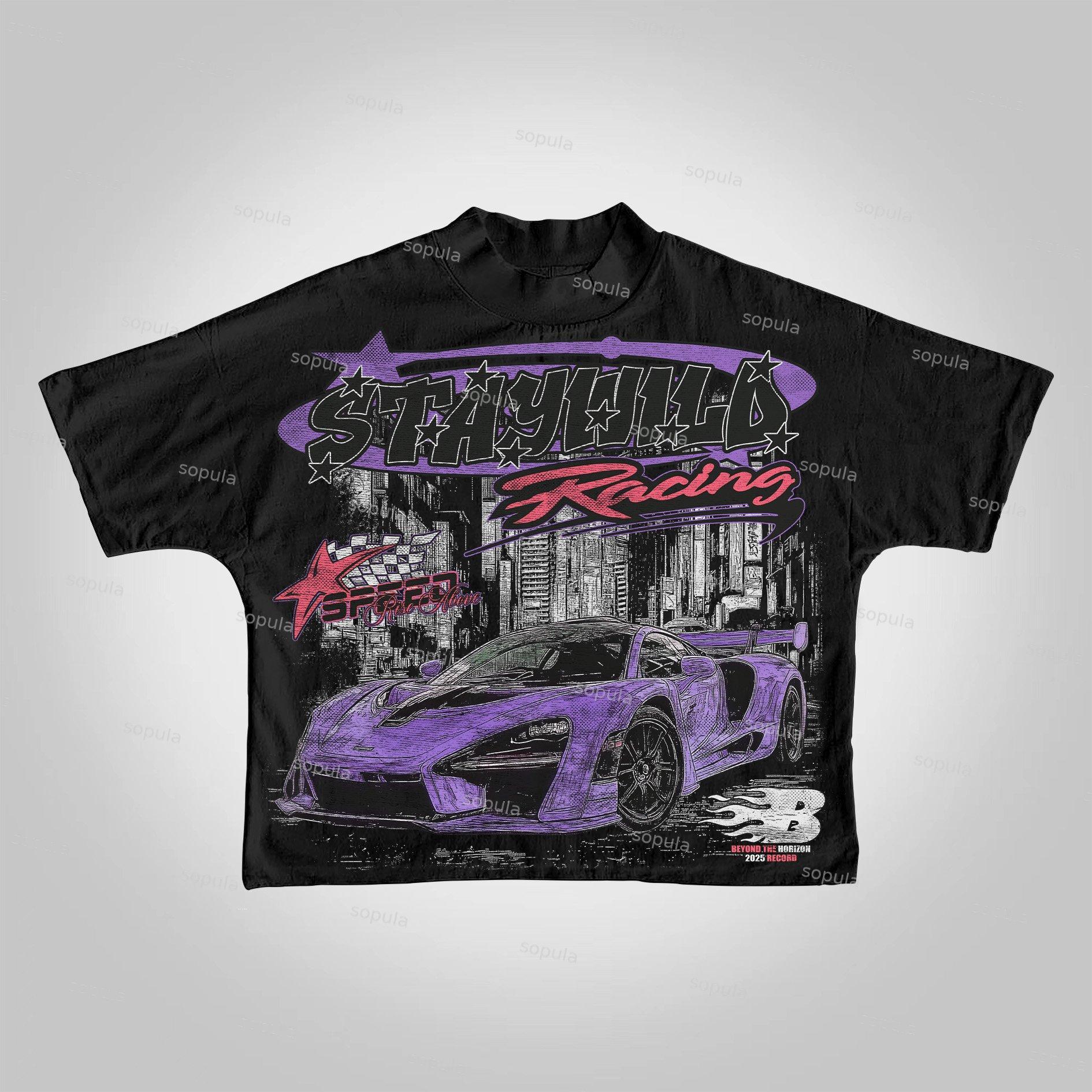 Sopula Y2K Fast Racing Make Vintage Part 2 Graphics Cropped T-Shirts Product Image