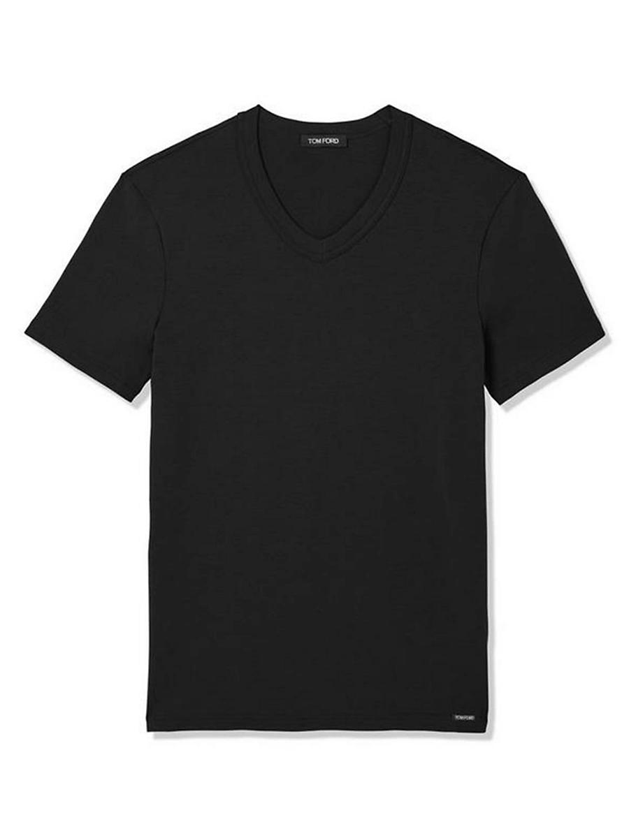 Tom Ford Cotton Blend V-Neck Tee Product Image