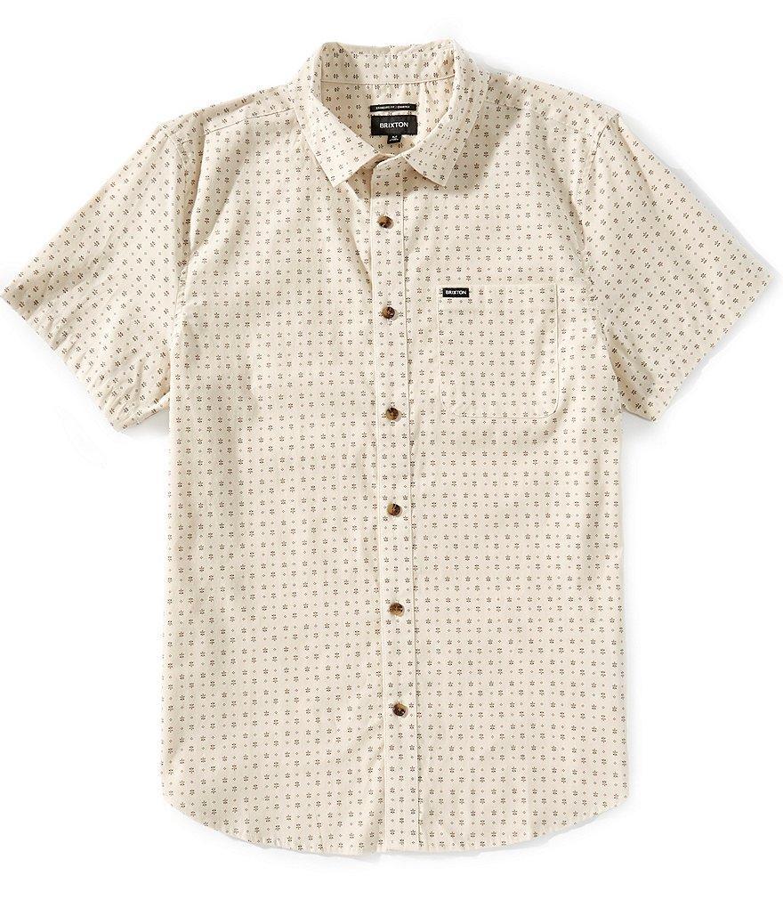 Brixton Charter Micro Floral Print Short Sleeve Woven Shirt Product Image