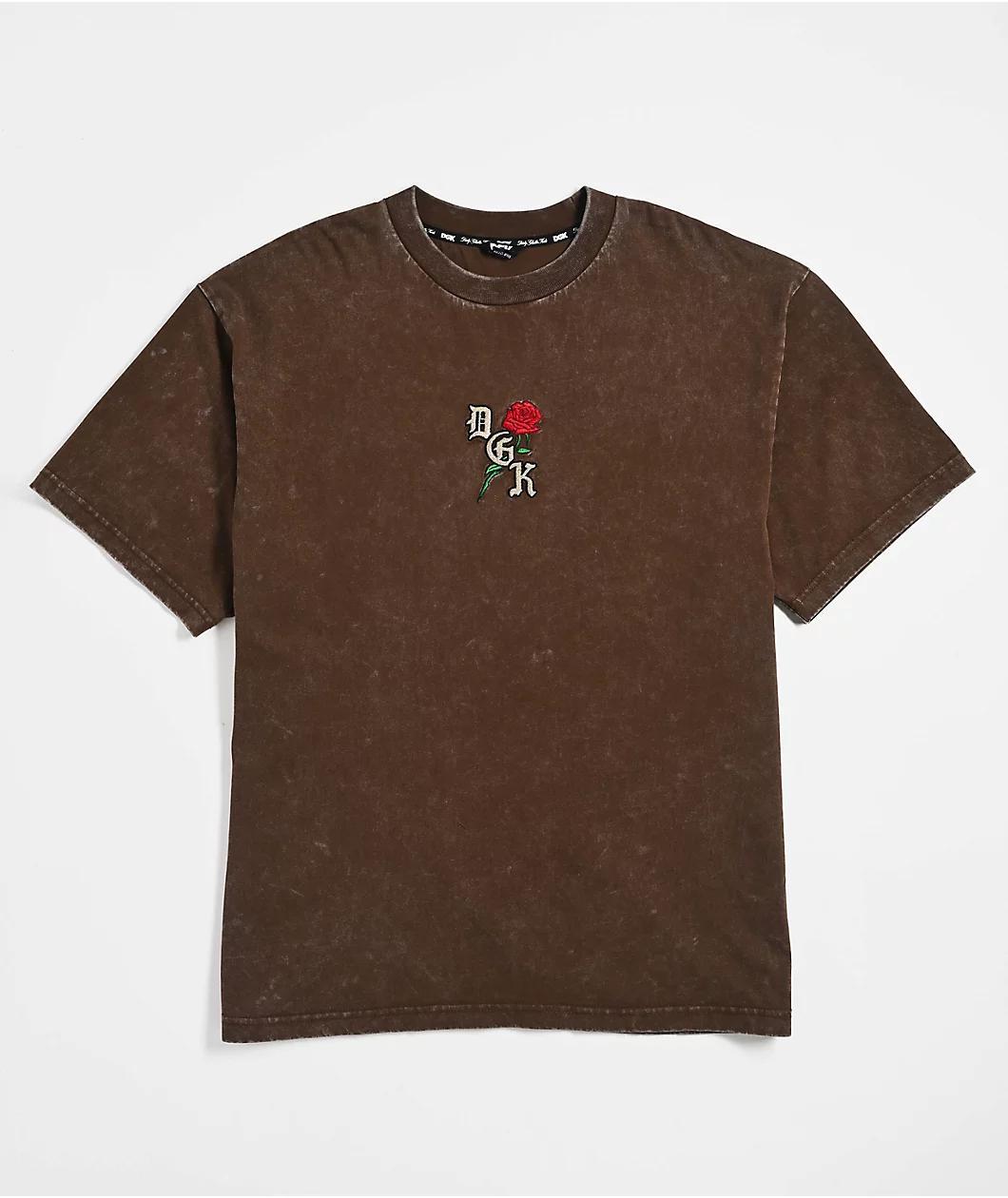 DGK Represent Heavyweight Brown Wash T-Shirt Product Image