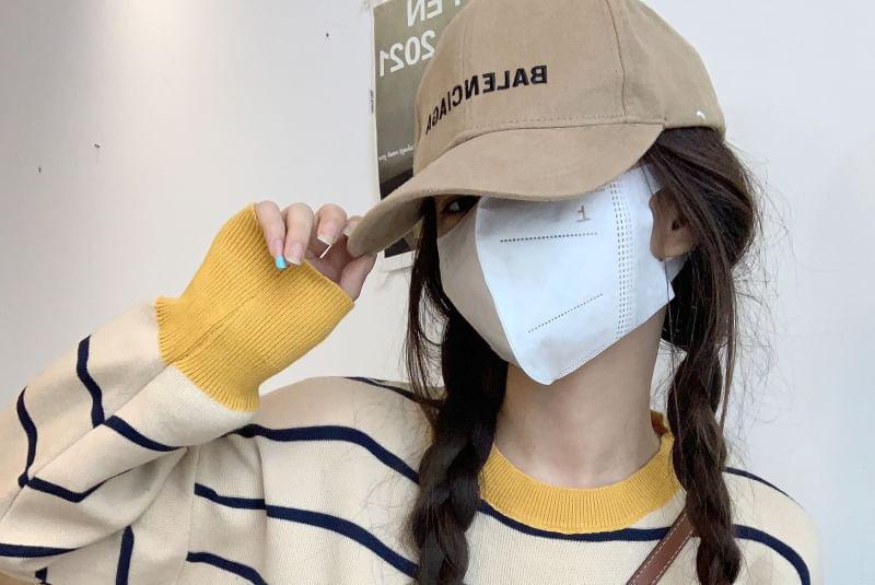 Crew Neck Striped Sweater Product Image