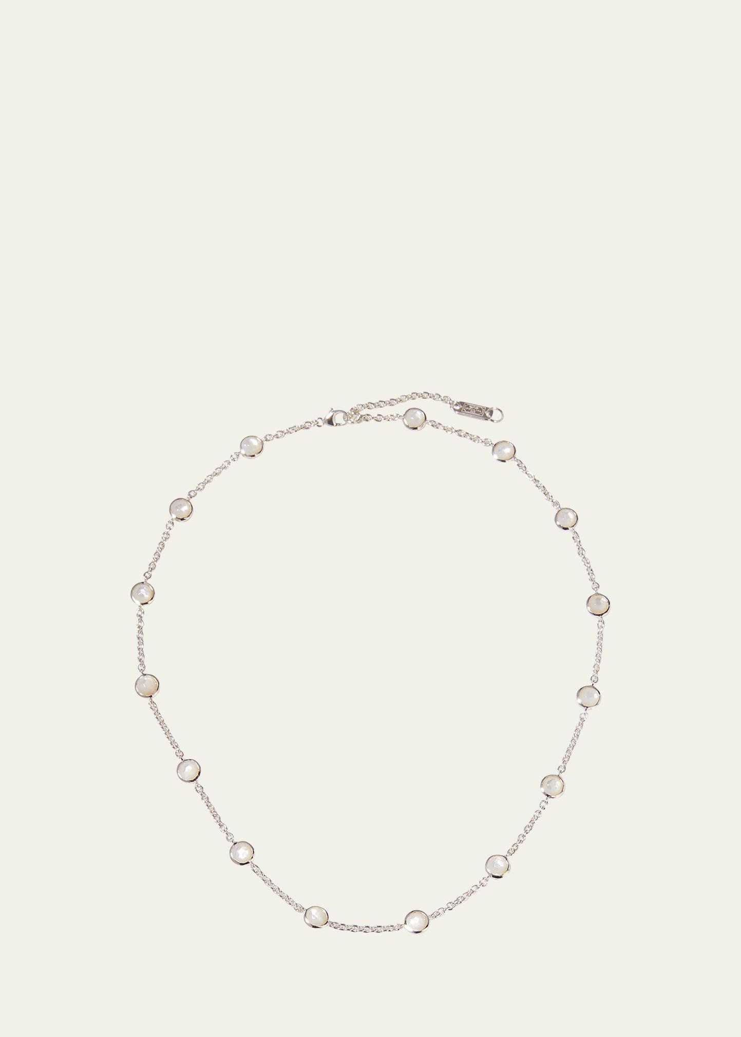 Stone Station Necklace in Sterling Silver Product Image