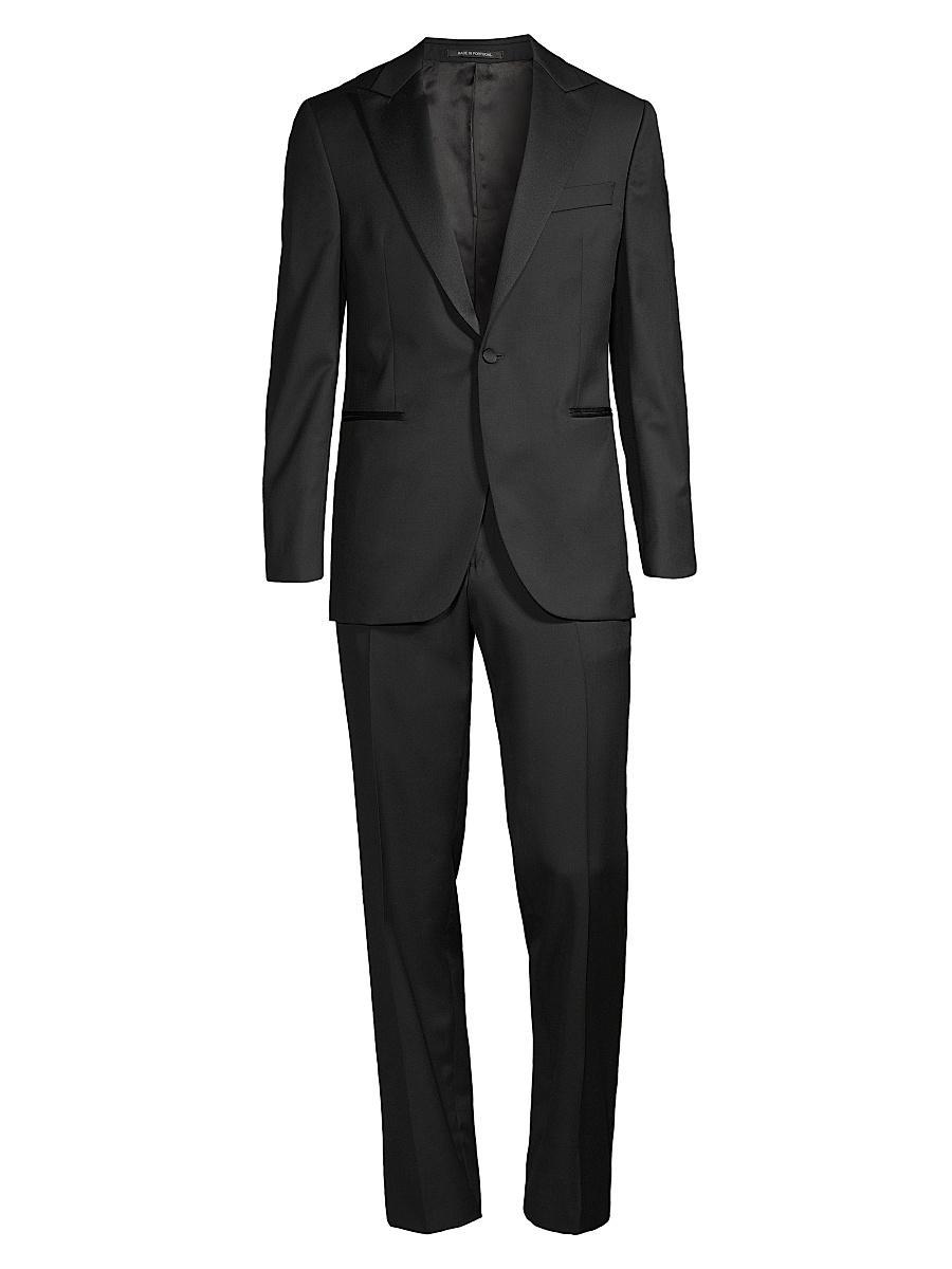 Mens Wool Peak-Lapel Tuxedo Product Image
