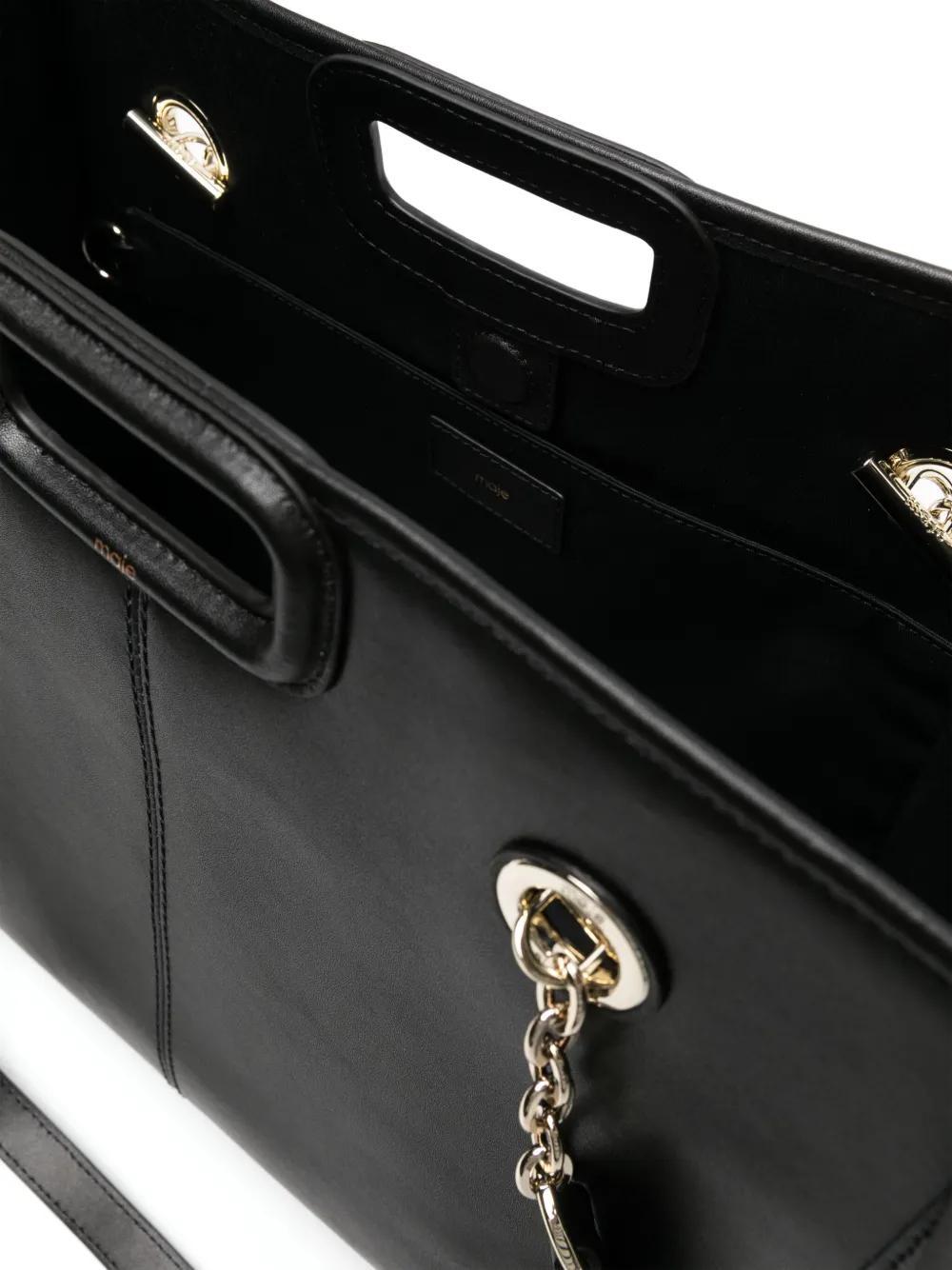 fringed leather tote bag Product Image